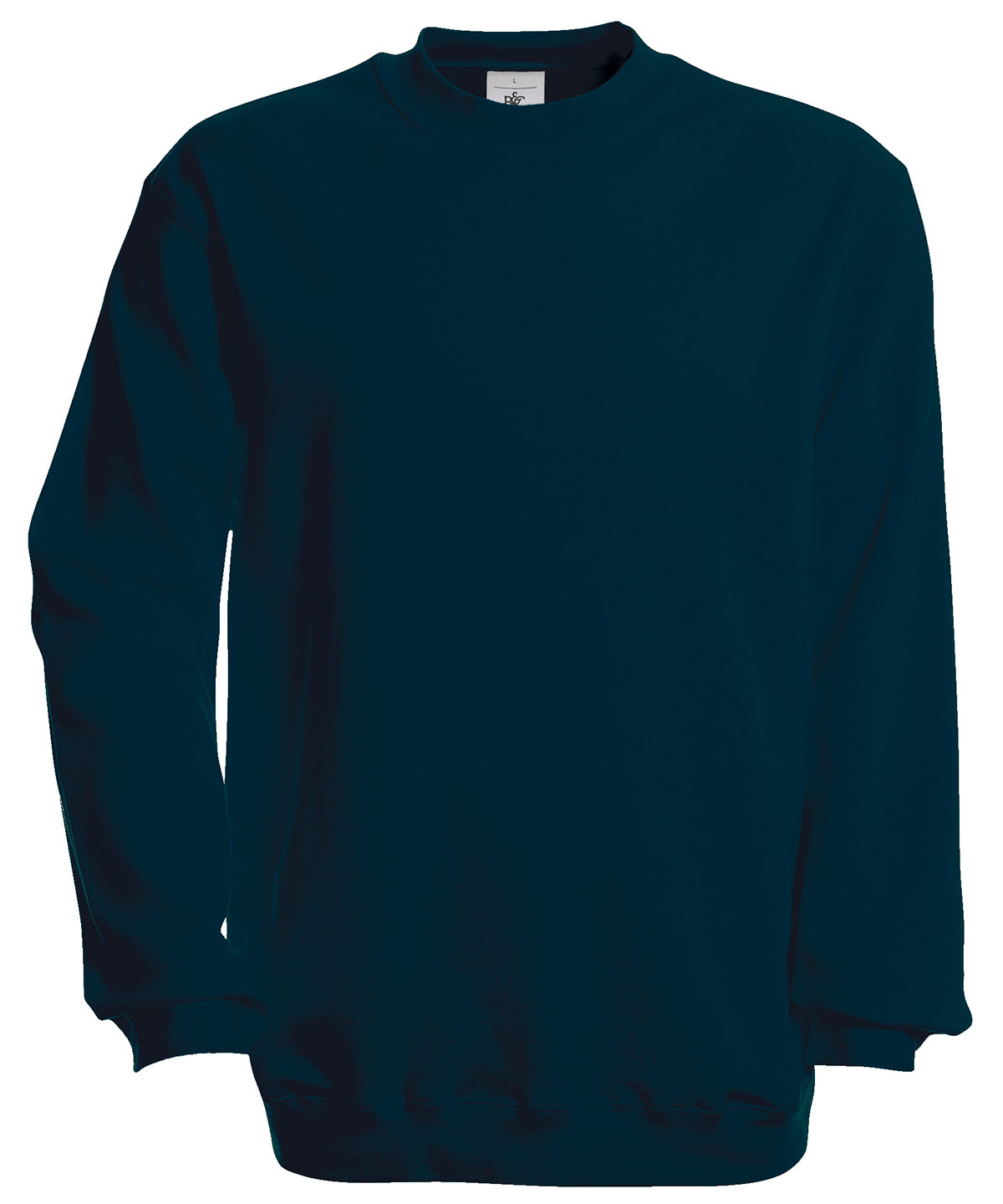 Tryck din logga på Sweatshirts från B&C Collection - Anpassa B&C Set-in sweatshirt i färgen Marinblå för företag, föreningar och privatpersoner