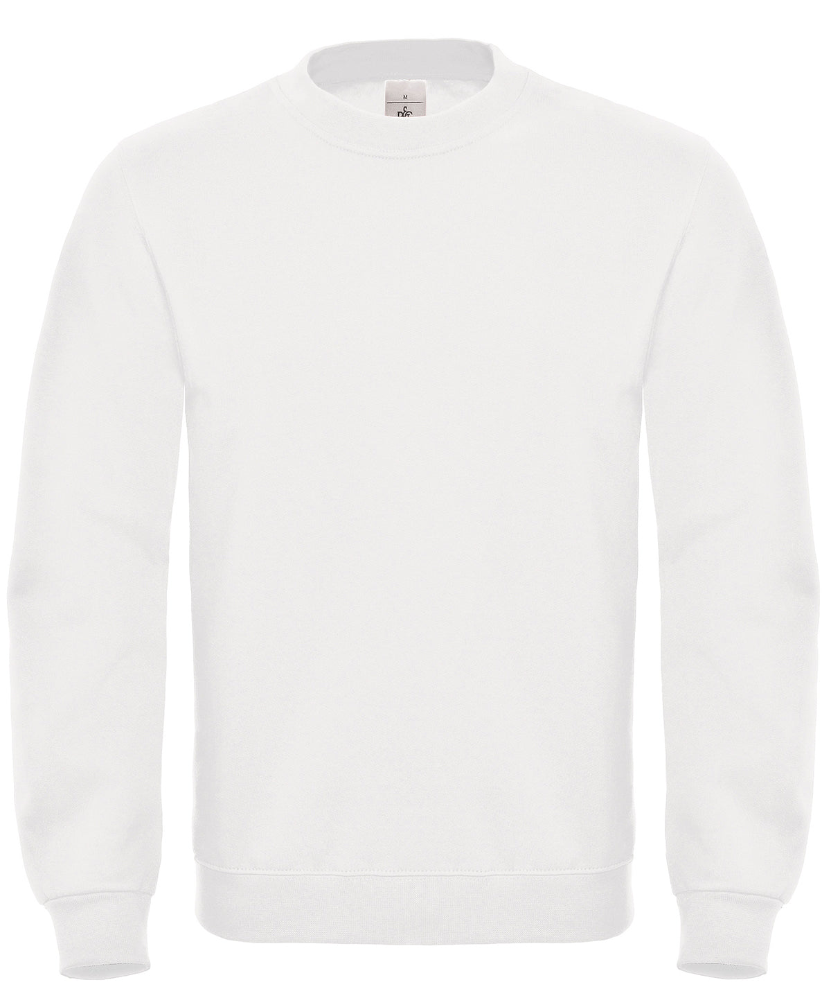 Tryck din logga på Sweatshirts från B&C Collection - Anpassa B&C ID.002 Sweatshirt i färgen Vit för företag, föreningar och privatpersoner