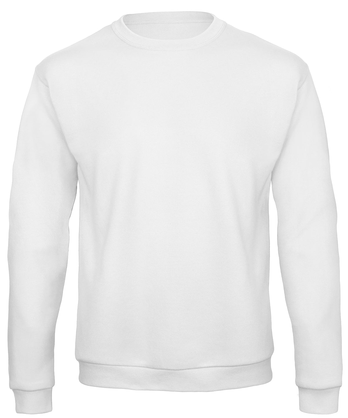 Tryck din logga på Sweatshirts från B&C Collection - Anpassa B&C ID.202 50/50 sweatshirt i färgen Vit för företag, föreningar och privatpersoner