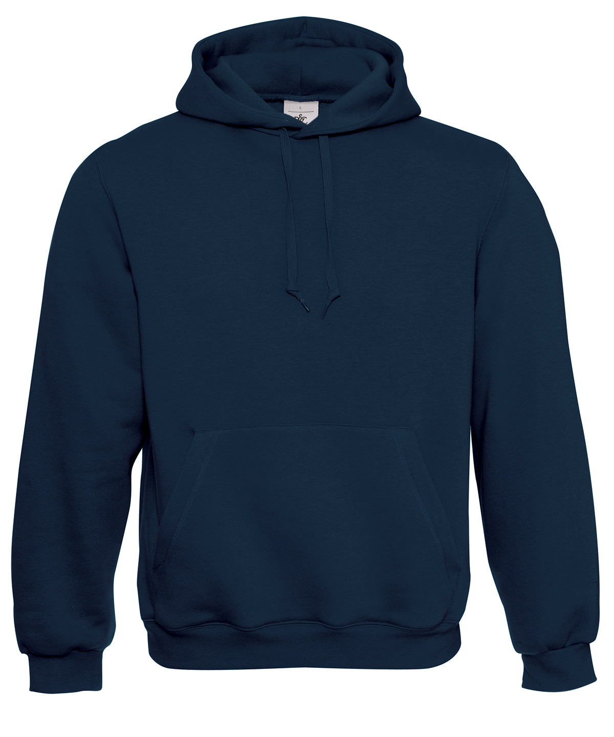 Tryck din logga på Hoodies från B&C Collection - Anpassa B&C Sweatshirt med huva i färgen Marinblå för företag, föreningar och privatpersoner