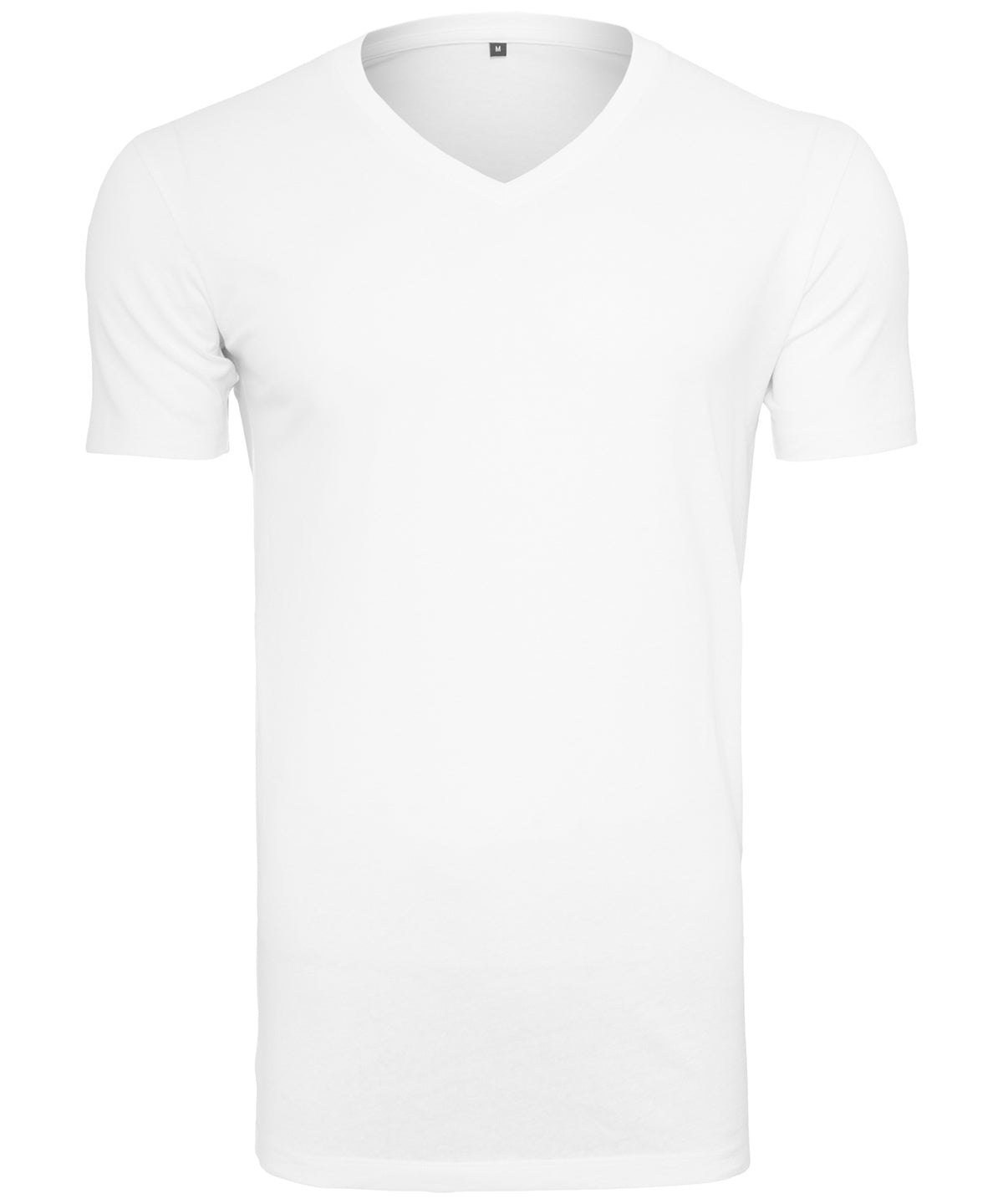 Tryck din logga på T-shirts från Build Your Brand - Anpassa Lätt t-shirt med v-ringad hals i färgen Vit för företag, föreningar och privatpersoner