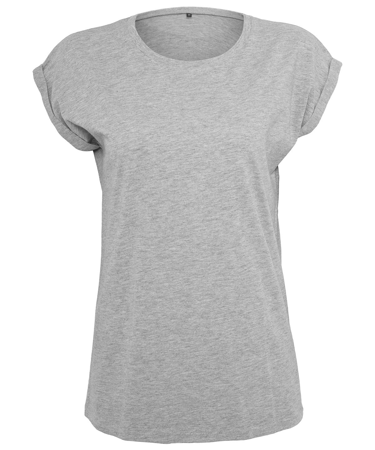 Tryck din logga på T-shirts från Build Your Brand - Anpassa T-shirt med förlängda axlar för damer i färgen Ljunggrå för företag, föreningar och privatpersoner