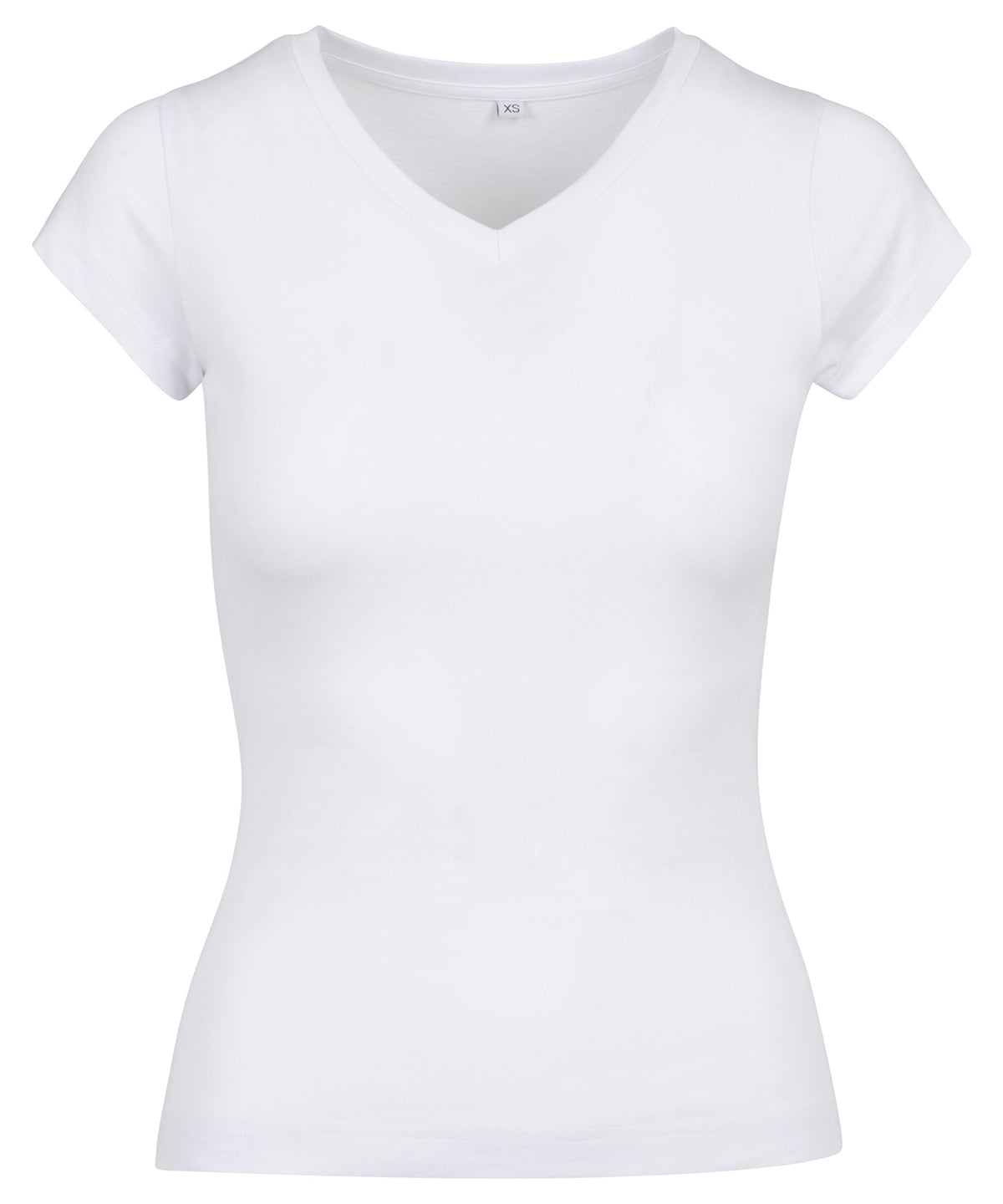 Tryck din logga på T-shirts från Build Your Brand - Anpassa Bas t-shirt för damer i färgen Vit för företag, föreningar och privatpersoner
