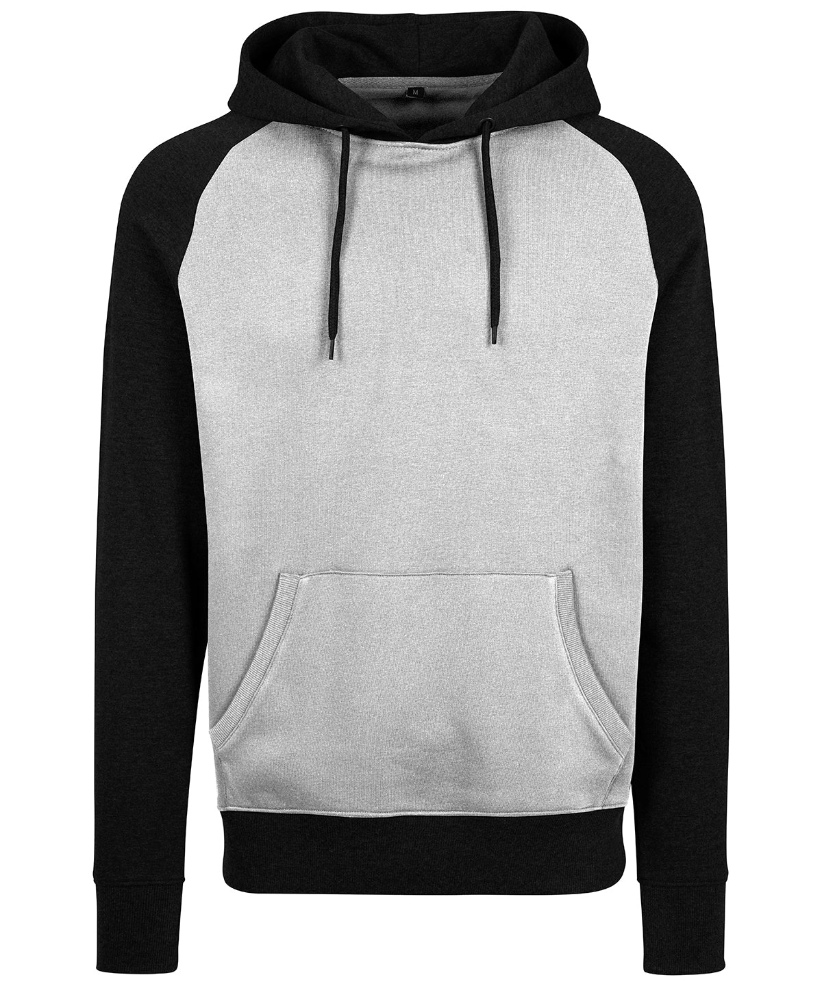 Tryck din logga på Hoodies från Build Your Brand - Anpassa Luvtröja i raglanmodell i färgen Mellangrå för företag, föreningar och privatpersoner