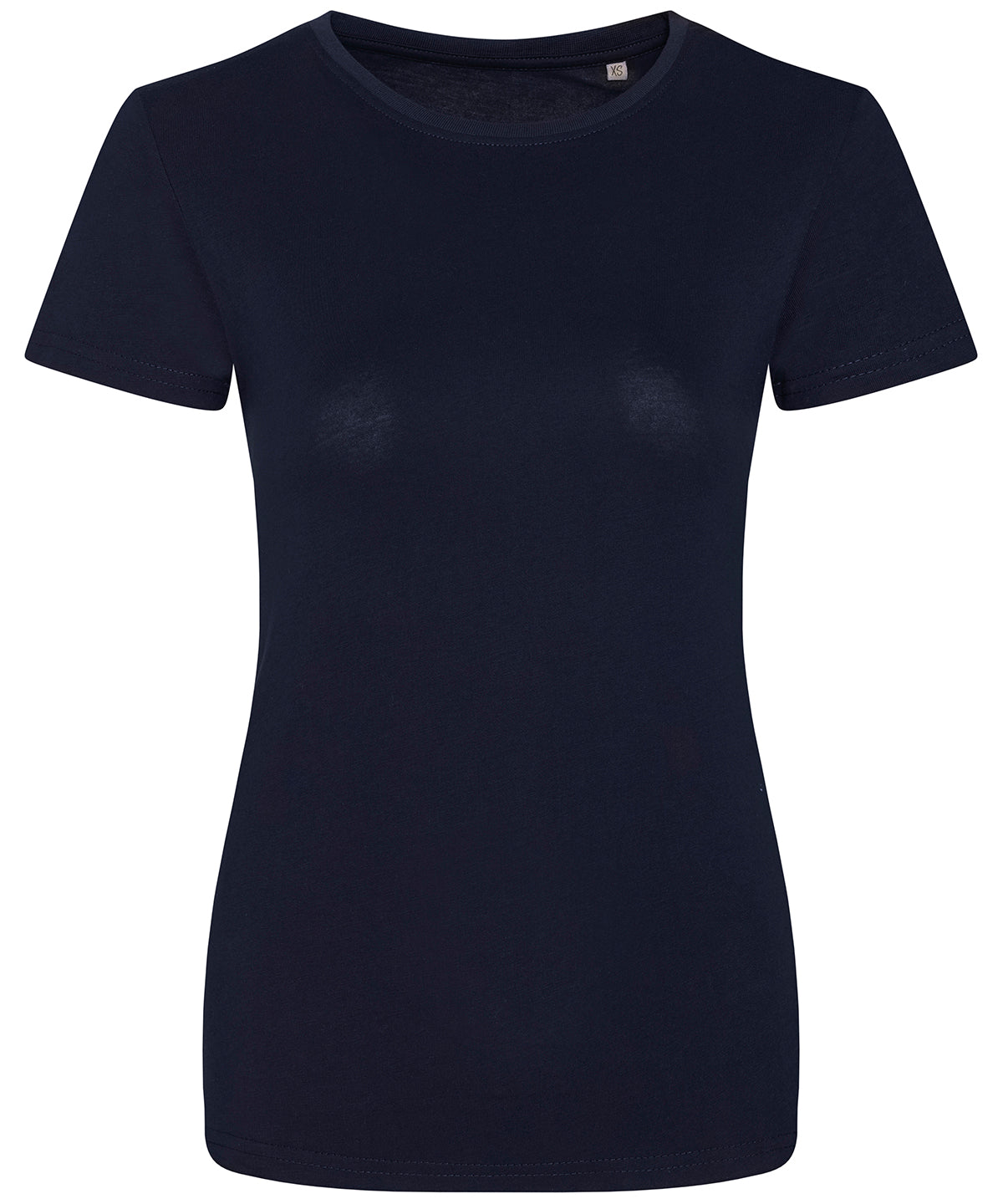 Tryck din logga på T-shirts från AWDis Ecologie - Anpassa Ekologisk t-shirt Cascade för damer i färgen Marinblå för företag, föreningar och privatpersoner