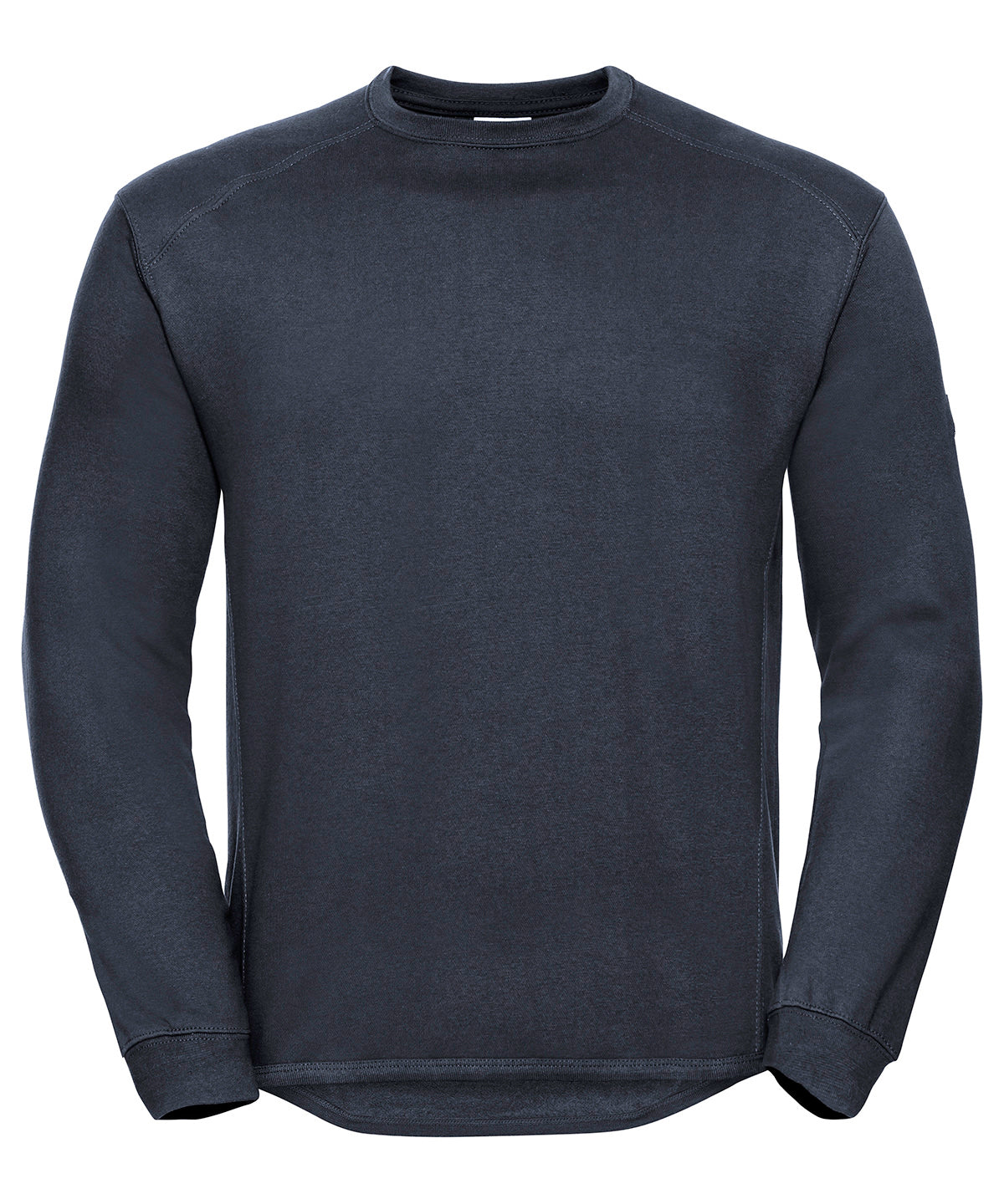 Tryck din logga på Sweatshirts från Russell Europe - Anpassa Kraftig sweatshirt med rund hals i färgen Marinblå för företag, föreningar och privatpersoner