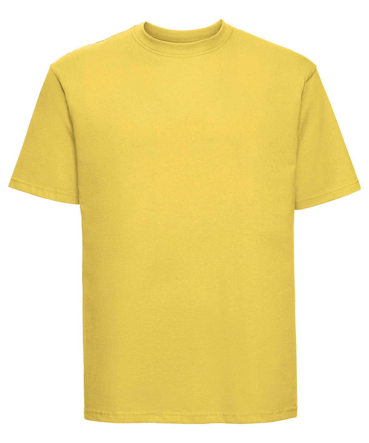 Tryck din logga på T-shirts från Russell Europe - Anpassa Super ringspunnen klassisk t-shirt i färgen Mellan gul för företag, föreningar och privatpersoner