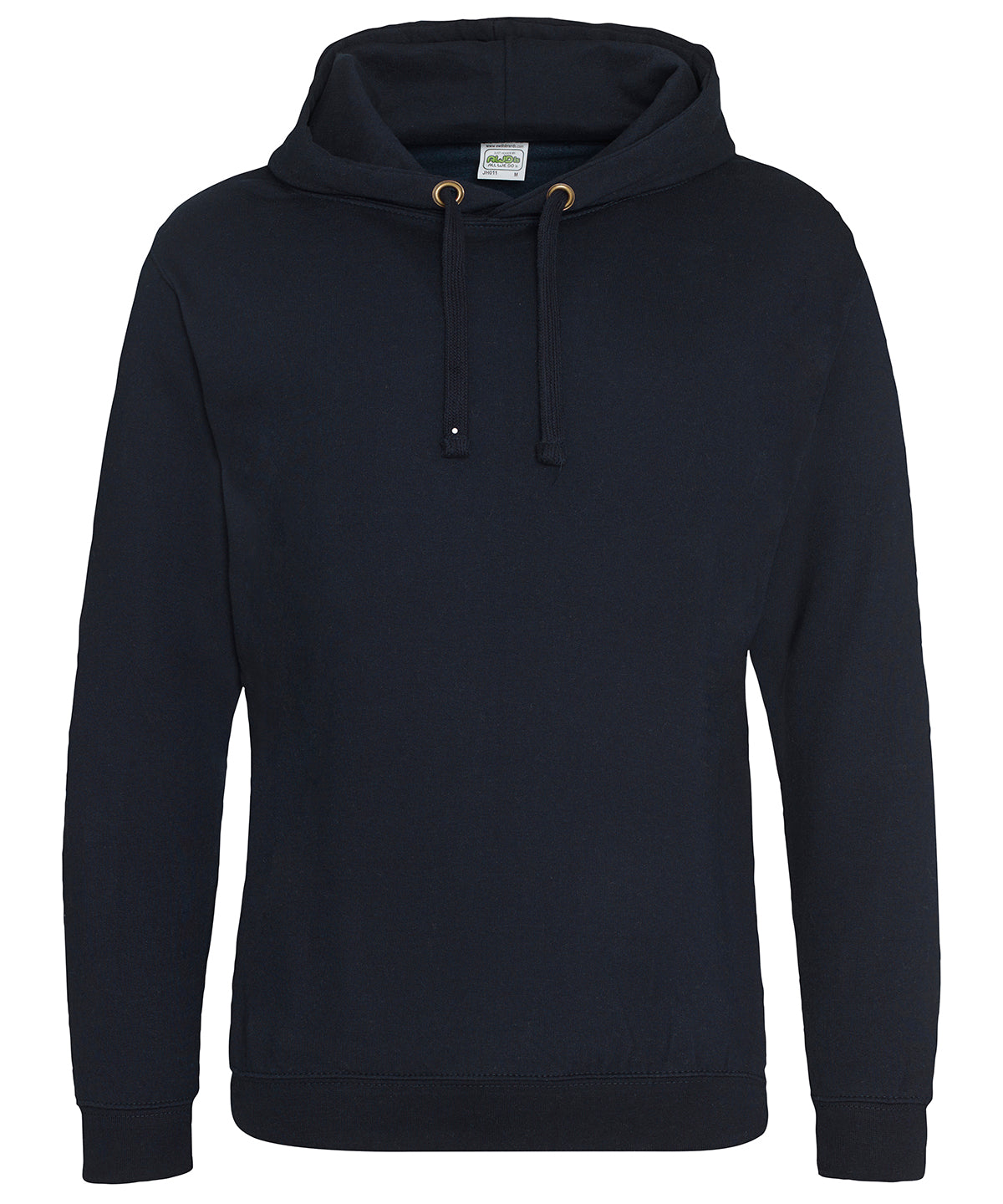 Tryck din logga på Hoodies från AWDis Just Hoods - Anpassa Luvtröja med episkt tryck i färgen Marinblå för företag, föreningar och privatpersoner