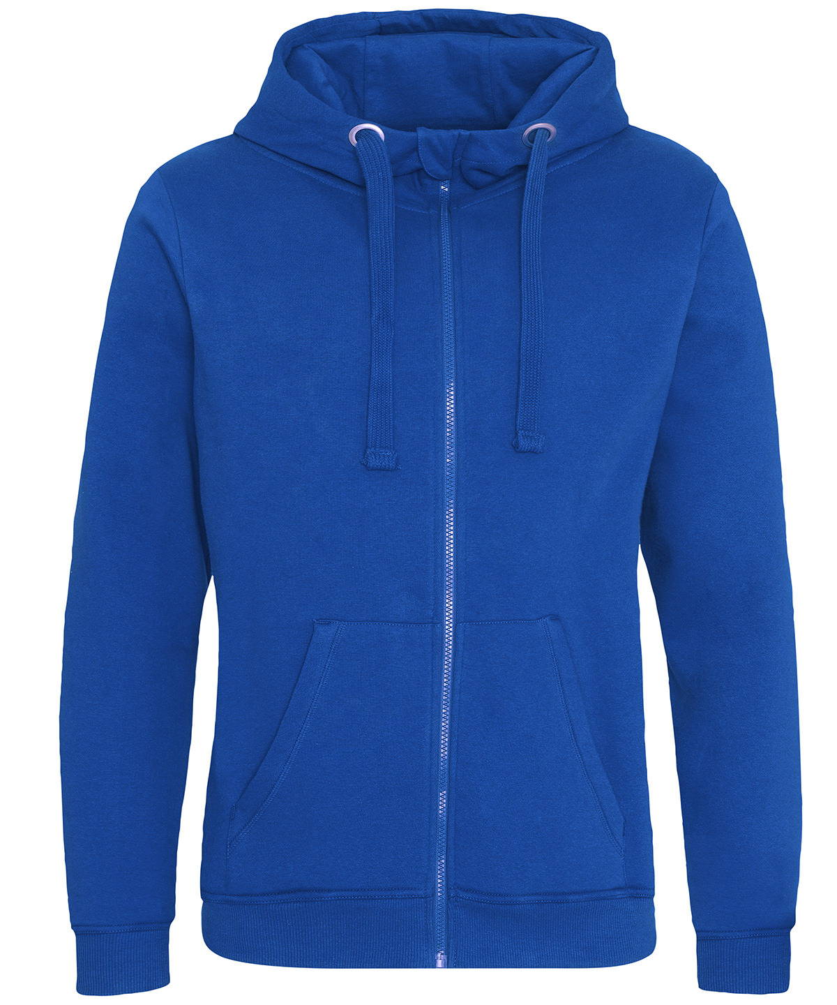 Tryck din logga på Hoodies från AWDis Just Hoods - Anpassa Tungvikts zoodie i färgen Royal för företag, föreningar och privatpersoner