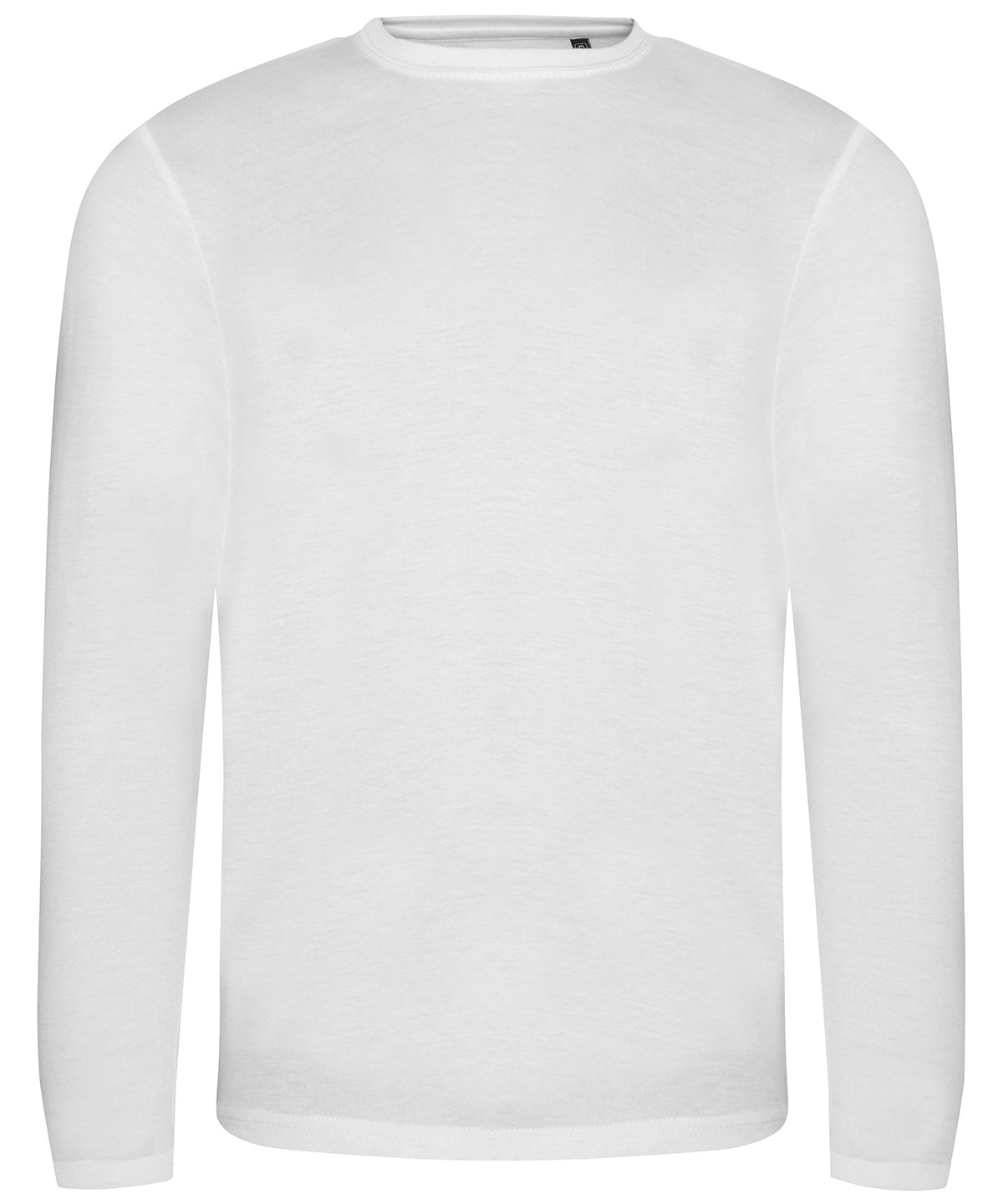 Tryck din logga på T-shirts från AWDis Just T's - Anpassa Triblend T långärmad i färgen Vit för företag, föreningar och privatpersoner