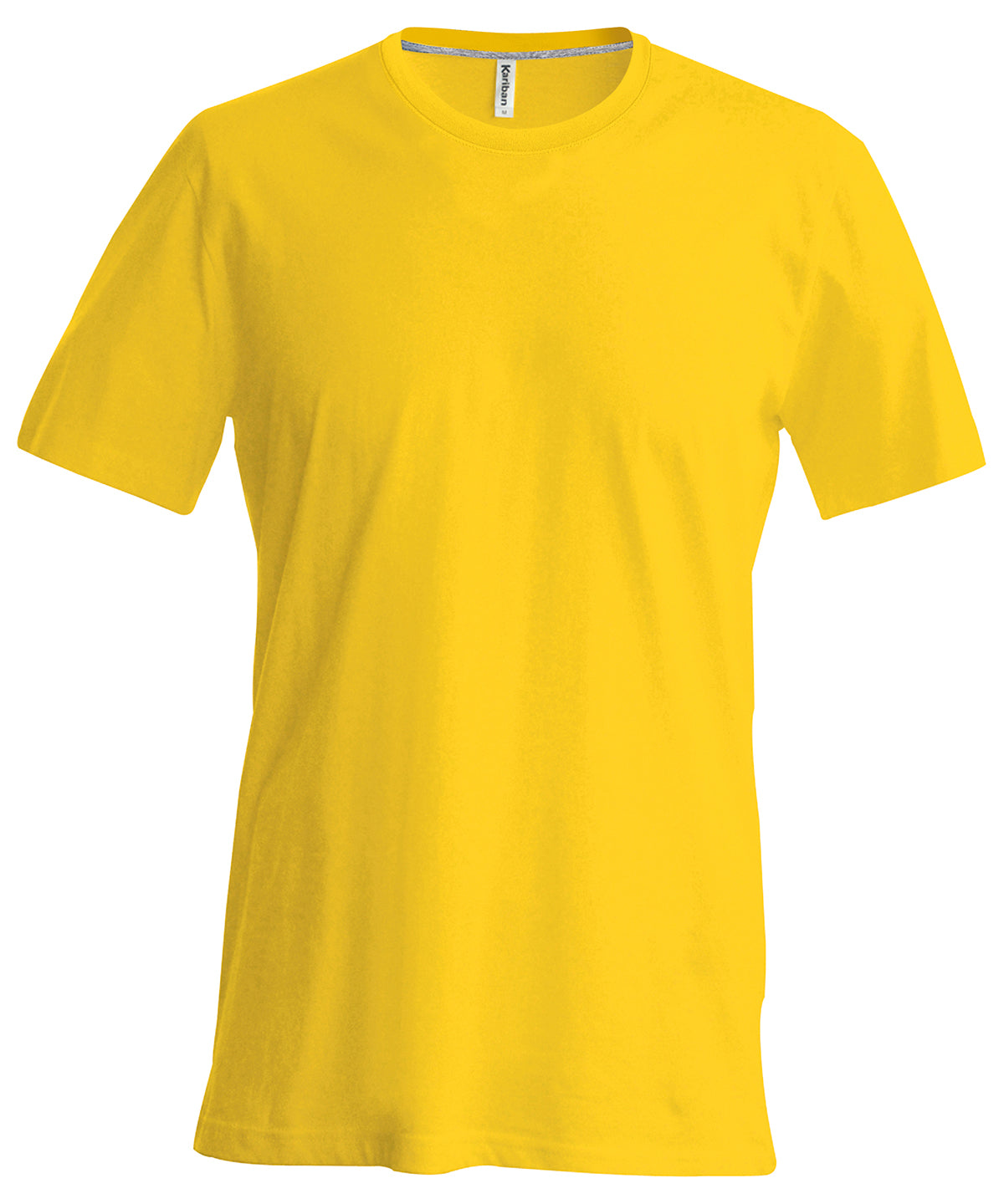 Tryck din logga på T-shirts från Kariban - Anpassa Kortärmad T-shirt med rund hals i färgen Mellan gul för företag, föreningar och privatpersoner