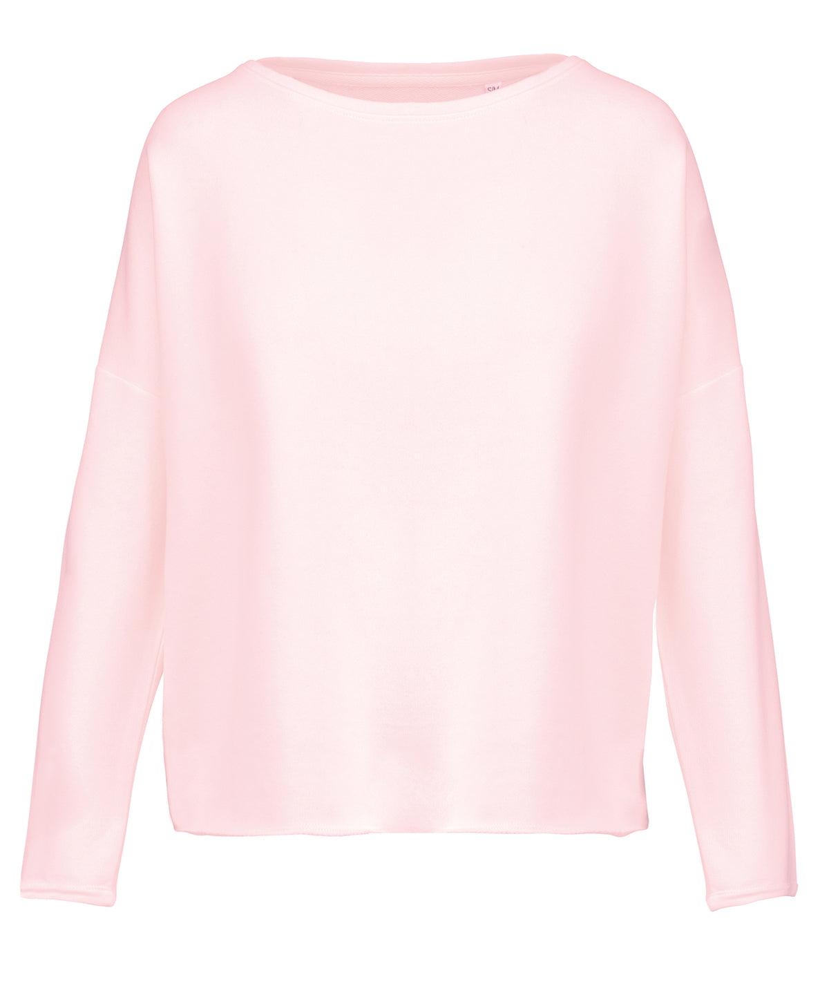 Tryck din logga på Sweatshirts från Kariban - Anpassa Oversized sweatshirt för damer i färgen Ljusrosa för företag, föreningar och privatpersoner