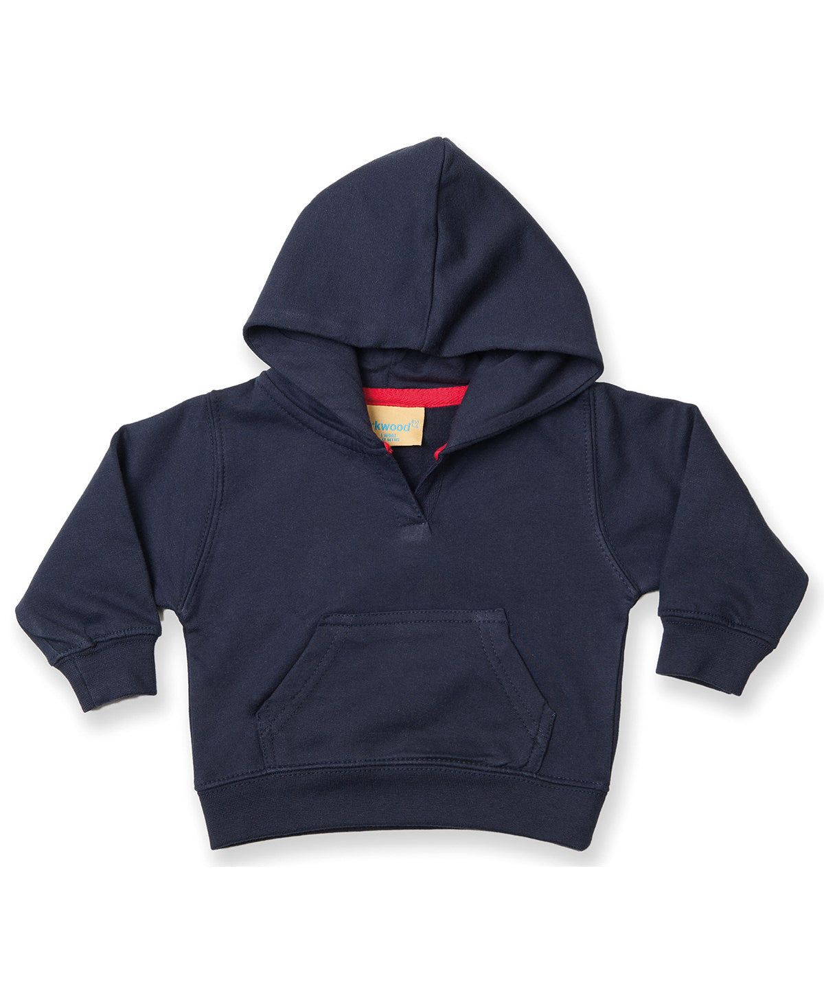 Tryck din logga på Hoodies från Larkwood - Anpassa Sweatshirt med huva och känguruficka för småbarn i färgen Marinblå för företag, föreningar och privatpersoner