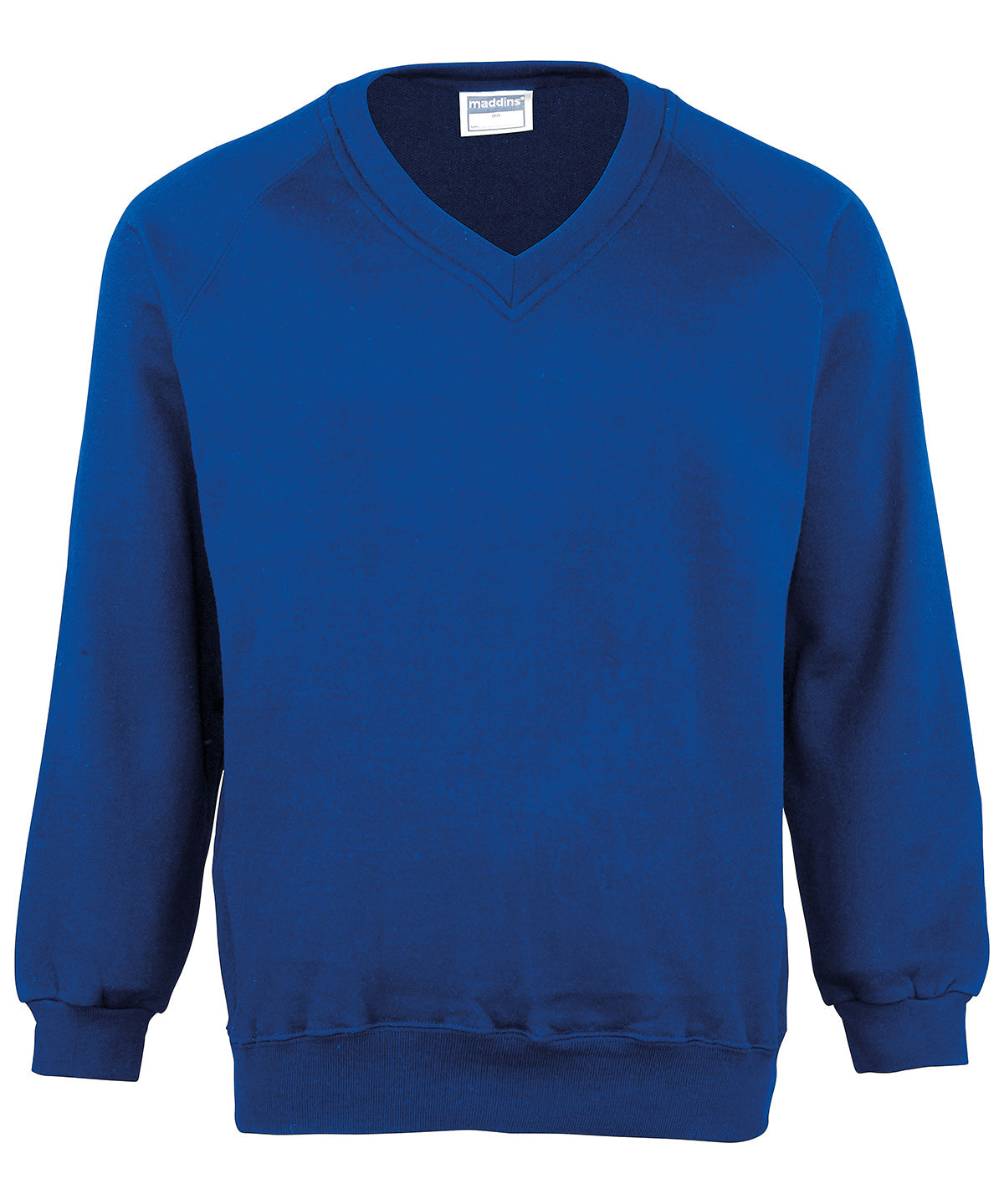 Tryck din logga på Sweatshirts från Maddins - Anpassa Coloursure sweatshirt med v-ringning i färgen Royal för företag, föreningar och privatpersoner
