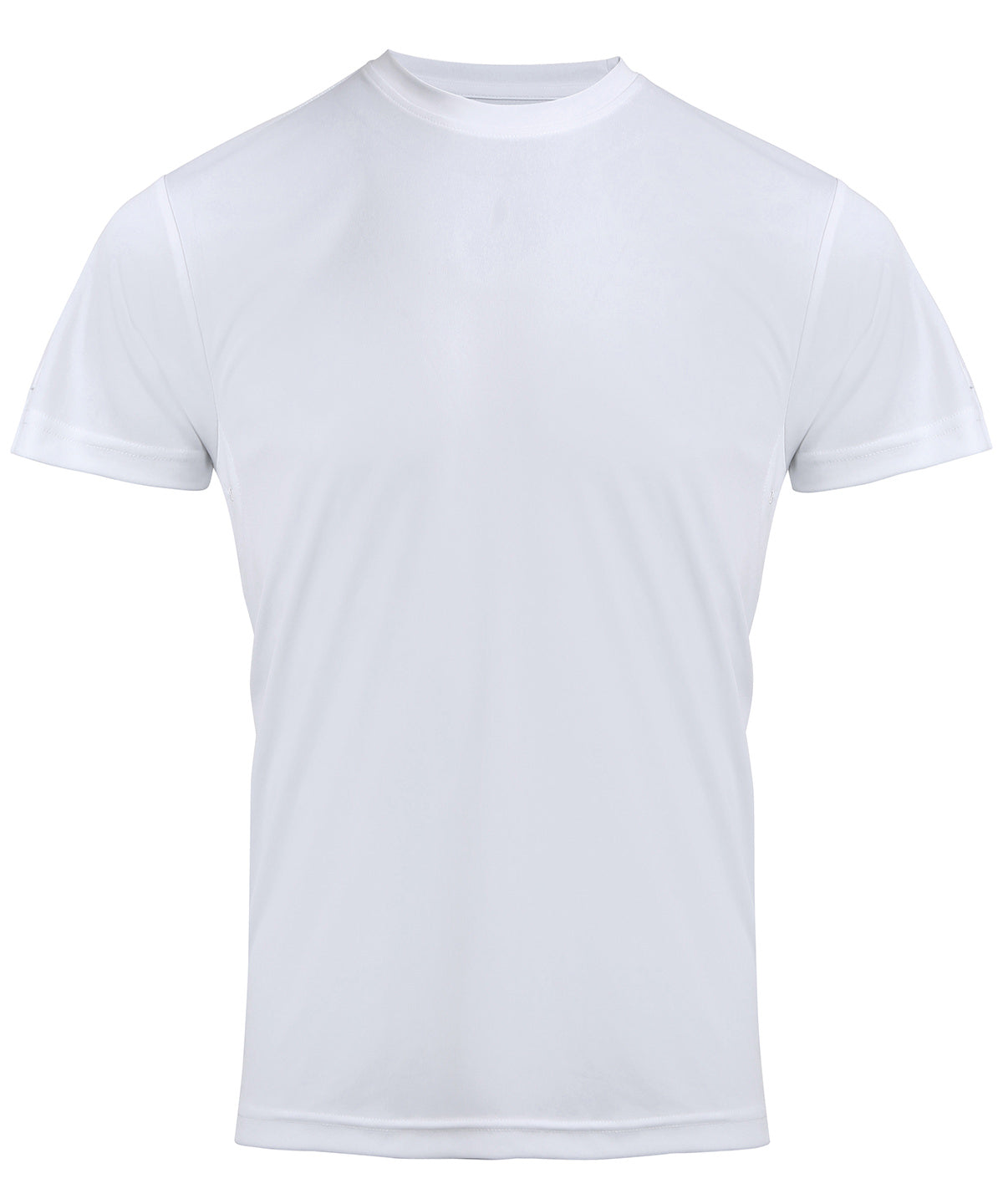 Tryck din logga på T-shirts från Premier - Anpassa Chef's Coolchecker t-shirt i färgen Vit för företag, föreningar och privatpersoner