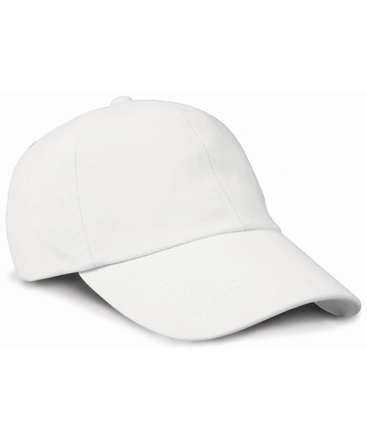 Tryck din logga på Kepsar från Result Headwear - Anpassa Keps med låg profil i kraftig borstad bomull i färgen Vit One Size för företag, föreningar och privatpersoner