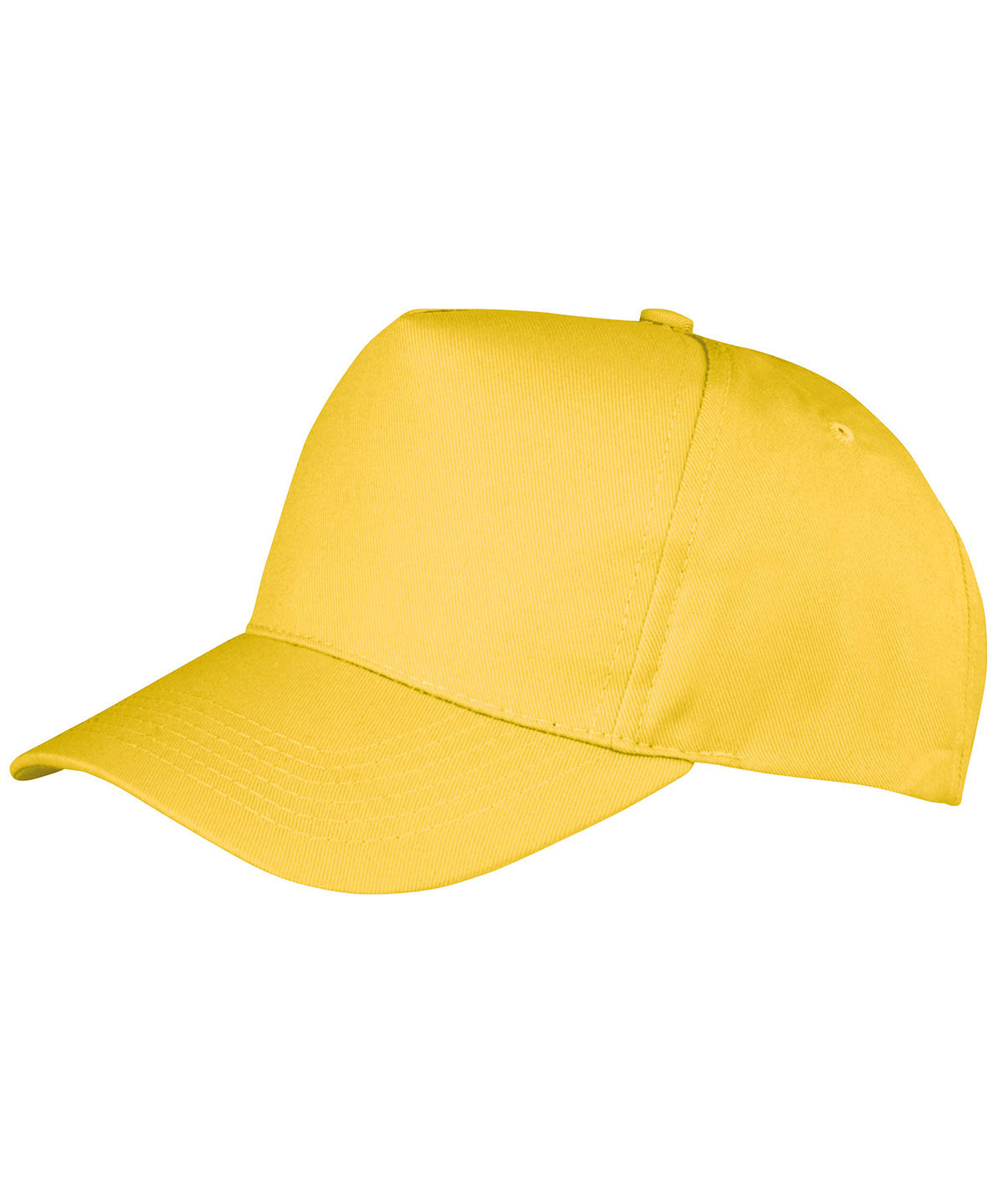 Tryck din logga på Kepsar från Result Headwear - Anpassa Boston 5-panel skrivarkeps i polycotton i färgen Mellan gul One Size för företag, föreningar och privatpersoner