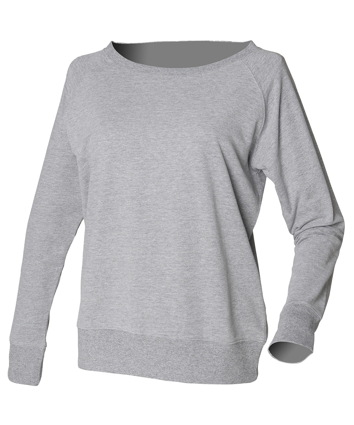 Tryck din logga på Sweatshirts från SF - Anpassa Slungtröja för damer i färgen Ljunggrå för företag, föreningar och privatpersoner
