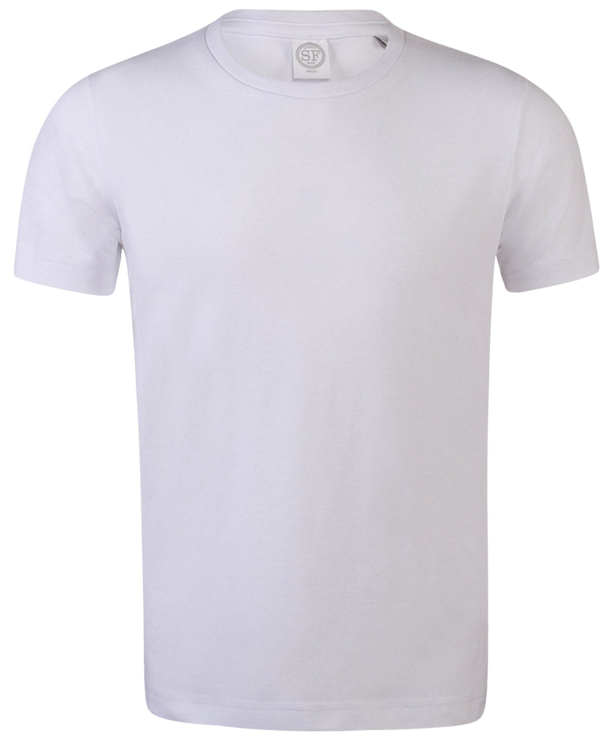 Tryck din logga på T-shirts från SF - Anpassa Barn som mår bra med stretch T i färgen Vit för företag, föreningar och privatpersoner