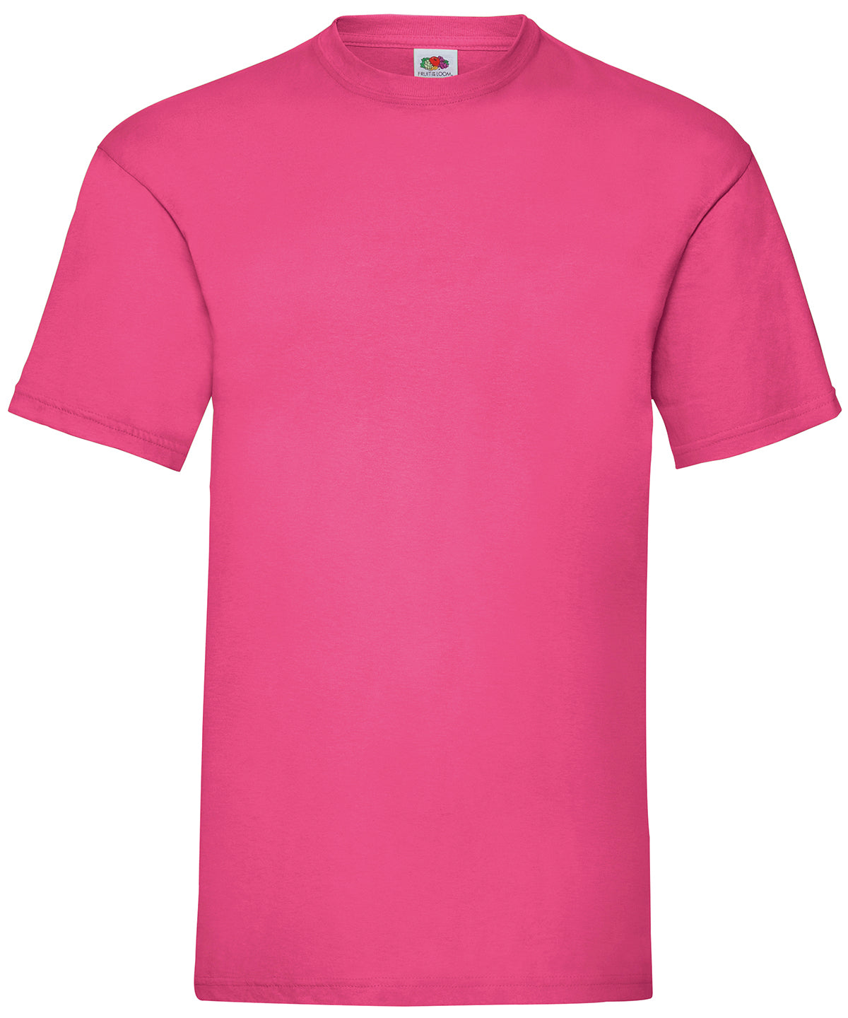 Tryck din logga på T-shirts från Fruit of the Loom - Anpassa Värdevikt T i färgen Fuchsia för företag, föreningar och privatpersoner