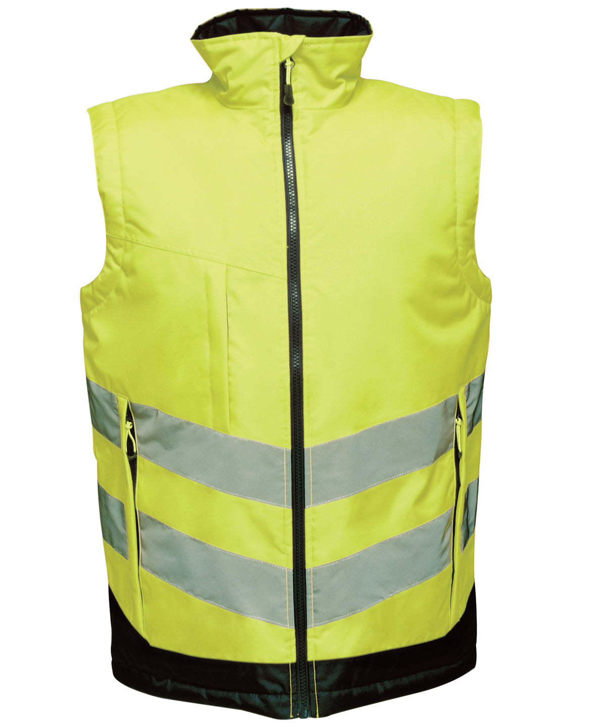 Tryck din logga på Termovästar från Regatta High Visibility - Anpassa Proffsig kroppsvärmare med hög visibilitet i färgen Ljusgul för företag, föreningar och privatpersoner