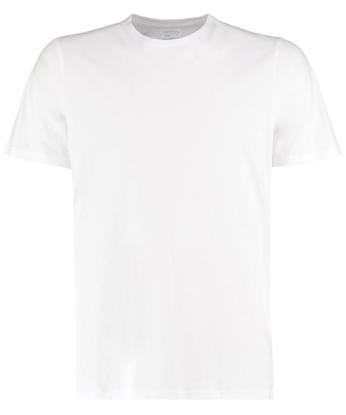 Tryck din logga på T-shirts från Kustom Kit - Anpassa T-shirt i bomull i färgen Vit för företag, föreningar och privatpersoner