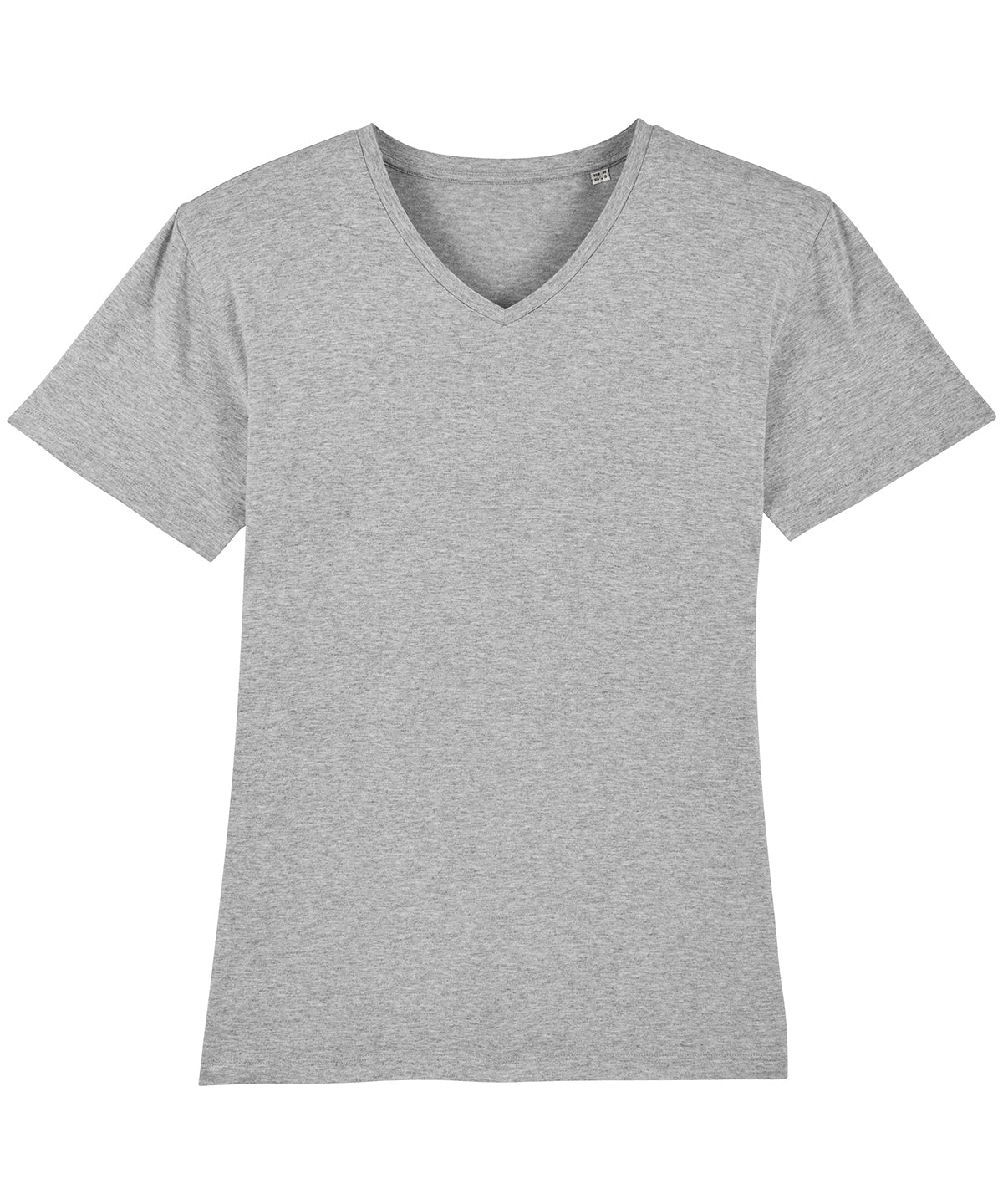 Tryck din logga på T-shirts från Stanley/Stella - Anpassa Stanley Presenter t-shirt med v-hals i färgen Ljunggrå för företag, föreningar och privatpersoner