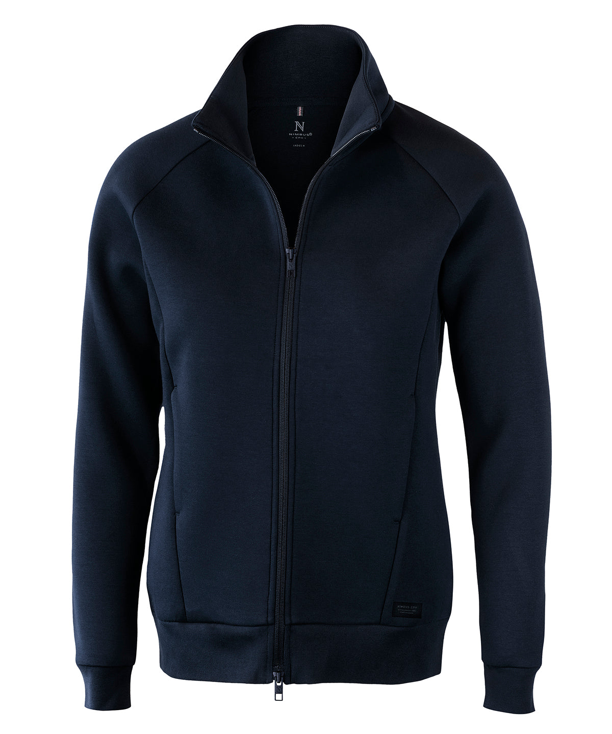 Tryck din logga på Sweatshirts från Nimbus - Anpassa Dam Eaton premium dubbelvikt sweatshirt i färgen Marinblå för företag, föreningar och privatpersoner