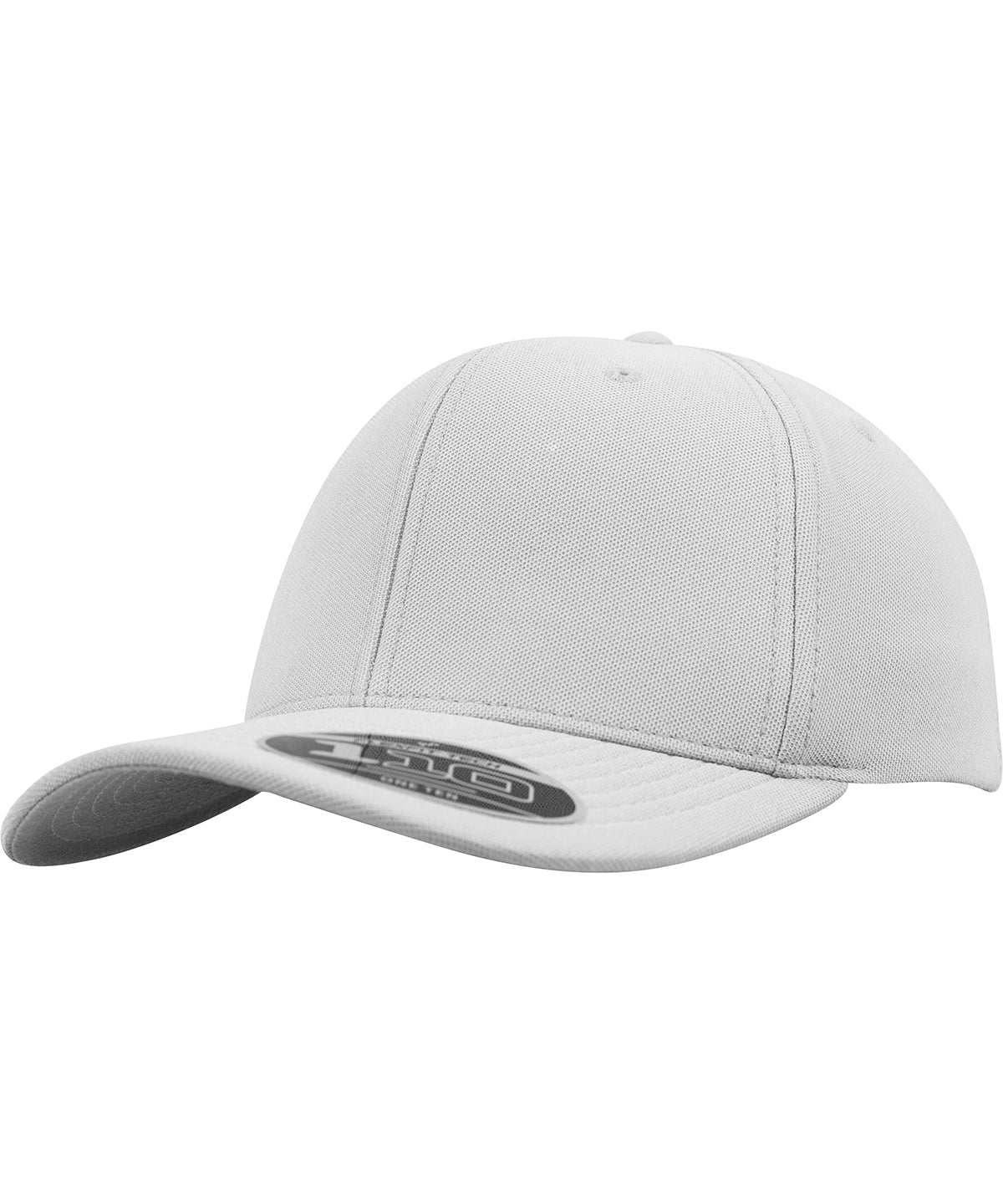 Tryck din logga på Kepsar från Flexfit by Yupoong - Anpassa 110 sval & torr mini piqu i färgen Silver One Size för företag, föreningar och privatpersoner