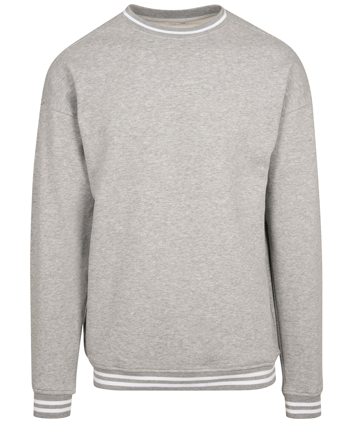 Tryck din logga på Sweatshirts från Build Your Brand - Anpassa College sweat crew i färgen Ljunggrå för företag, föreningar och privatpersoner