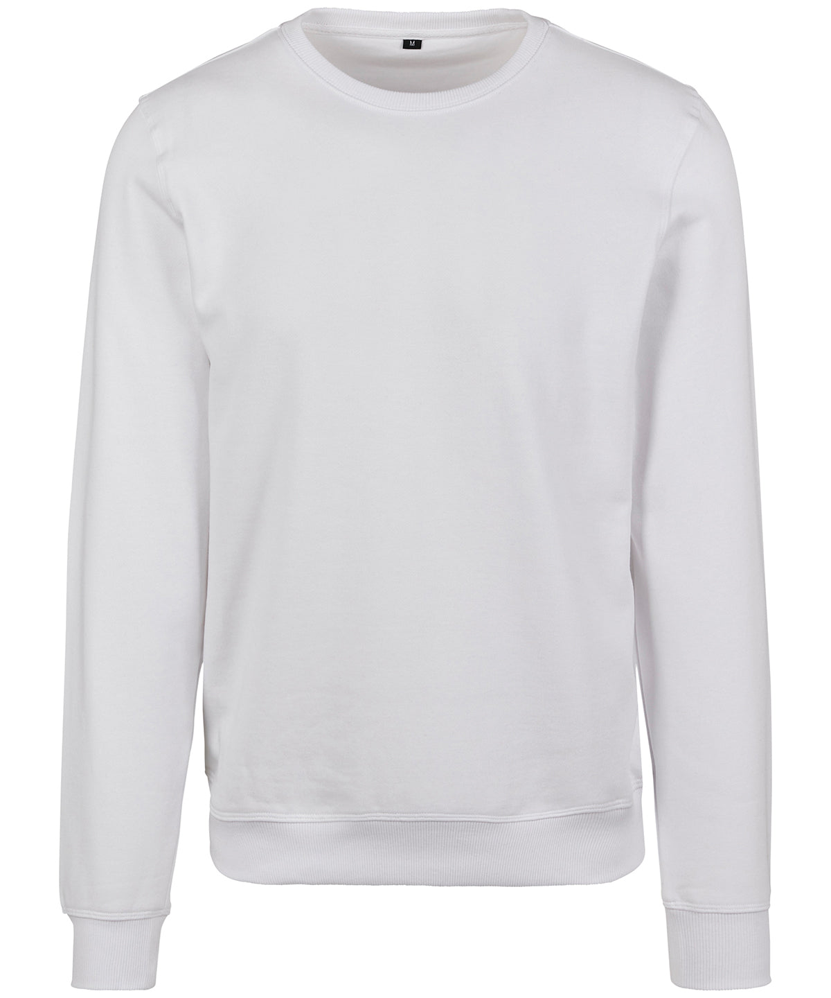 Tryck din logga på Sweatshirts från Build Your Brand - Anpassa Rund hals i premiumkvalitet i färgen Vit för företag, föreningar och privatpersoner