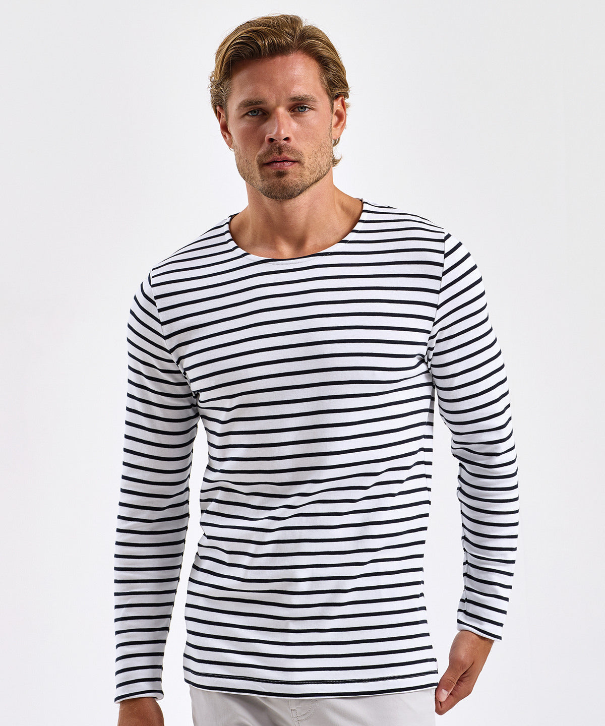 Tryck din logga på T-shirts från Asquith & Fox - Anpassa Marinire Coastal långärmad t-shirt för herrar i färgen för företag, föreningar och privatpersoner