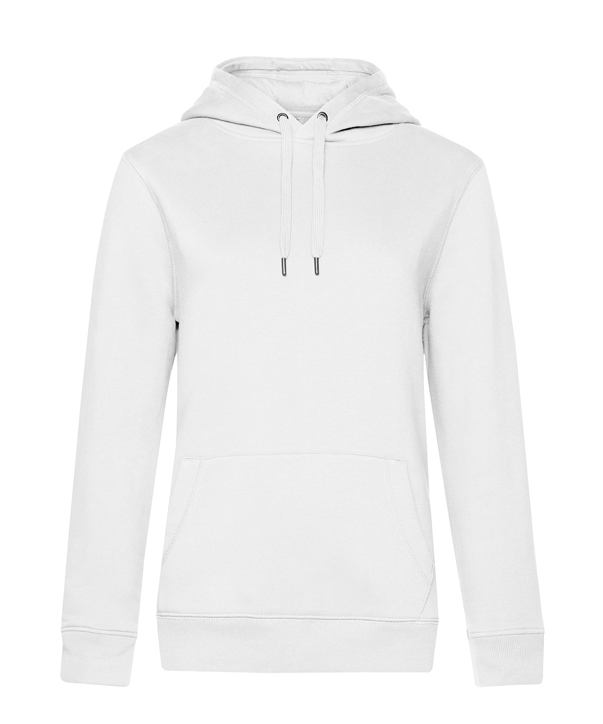 Tryck din logga på Hoodies från B&C Collection - Anpassa B&C Queen huvtröja i färgen Vit för företag, föreningar och privatpersoner