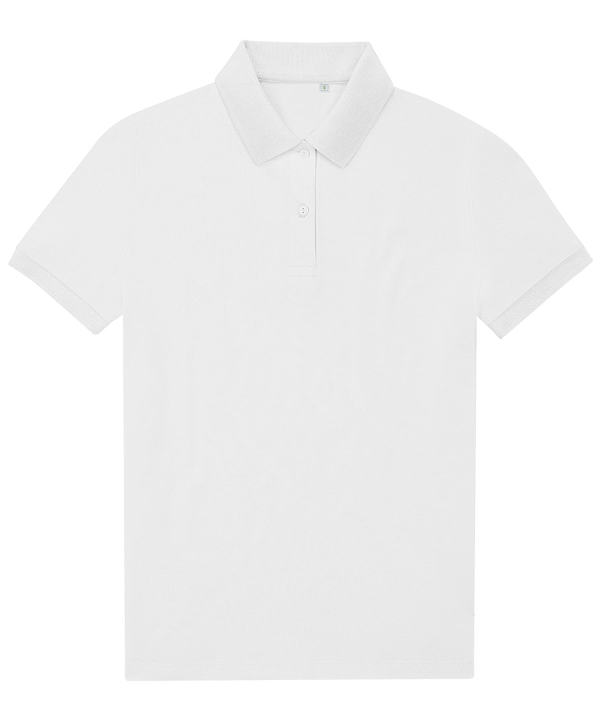 Tryck din logga på Piké från B&C Collection - Anpassa B&C My Eco Piké 65/35 /Damer i färgen Vit för företag, föreningar och privatpersoner