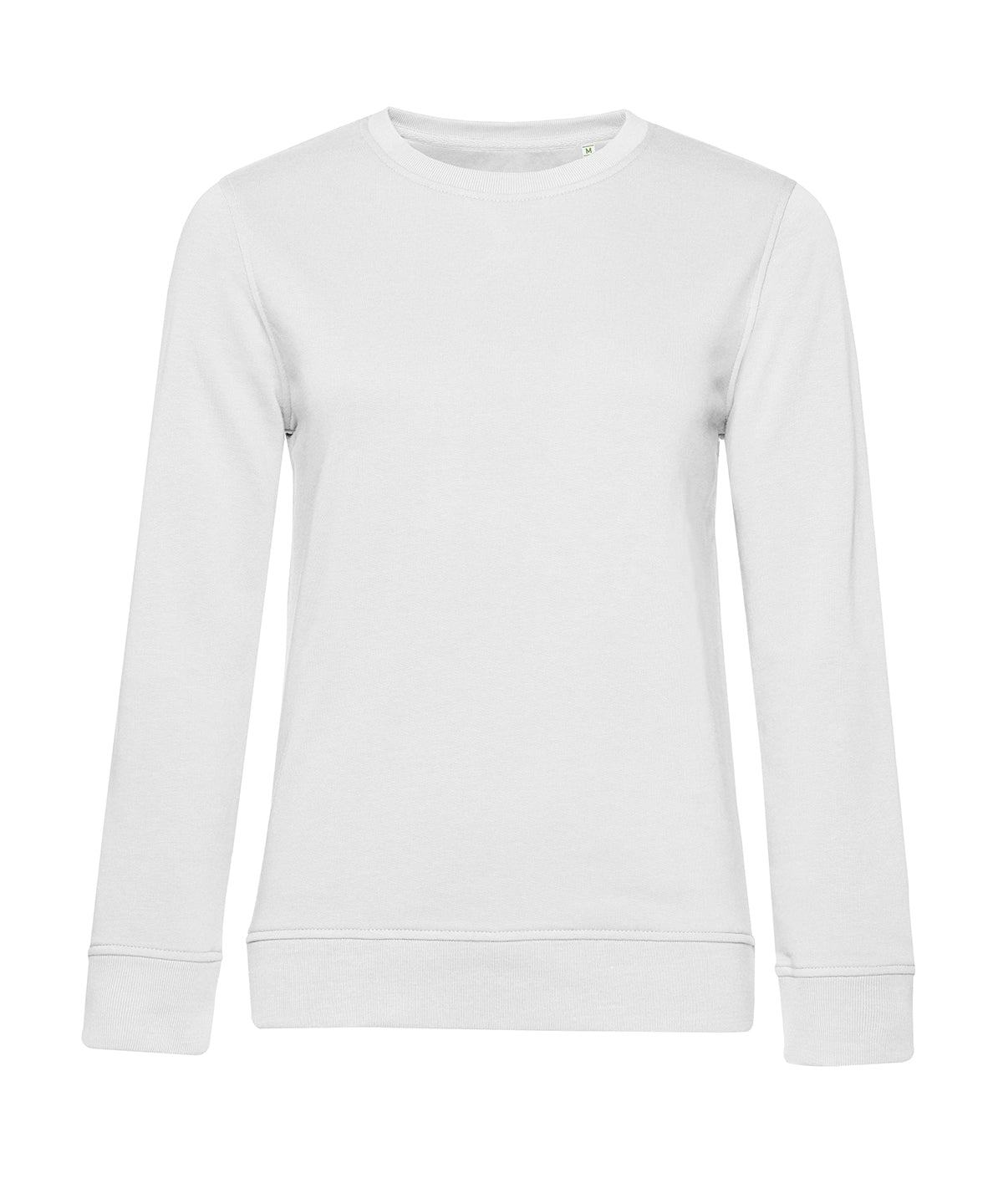 Tryck din logga på Sweatshirts från B&C Collection - Anpassa B&C Inspire rund hals /Damer i färgen Vit för företag, föreningar och privatpersoner