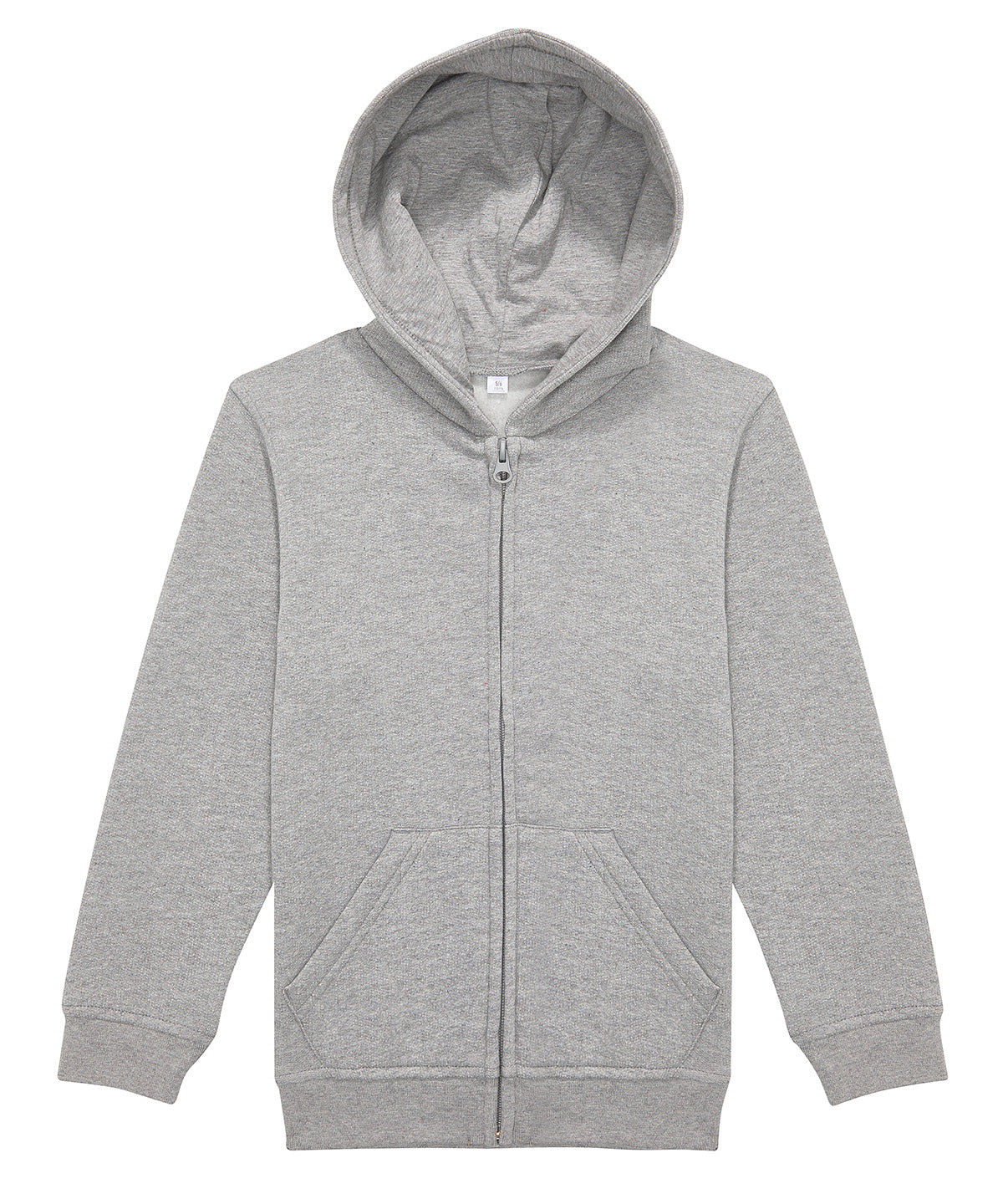 Tryck din logga på Hoodies från B&C Collection - Anpassa B&C ID.334 huvtröja med dragkedja /barn i färgen Ljusgrå för företag, föreningar och privatpersoner