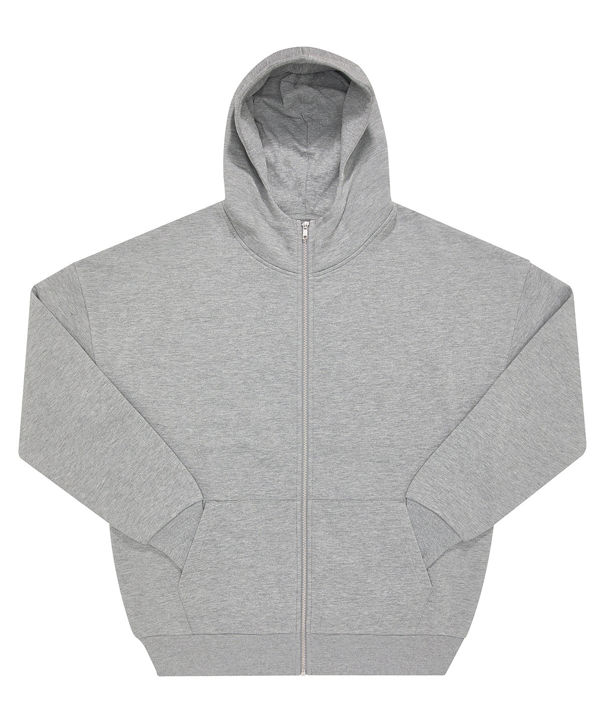 Tryck din logga på Hoodies från B&C Collection - Anpassa B&C Influence huva med dragkedja i färgen Ljusgrå för företag, föreningar och privatpersoner