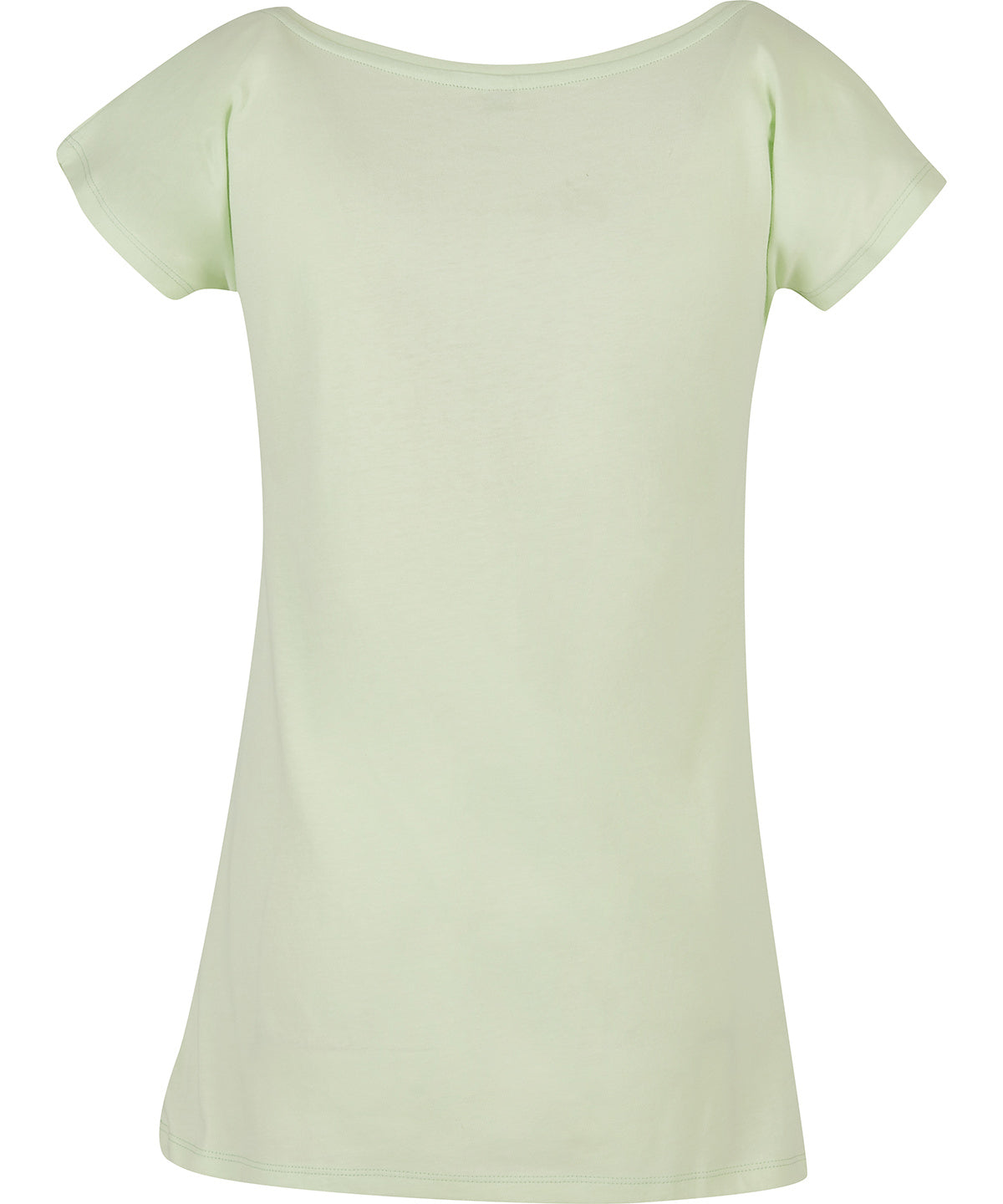 Tryck din logga på T-shirts från Build Your Brand Basic - Anpassa T-shirt med vid hals för damer i färgen Mint för företag, föreningar och privatpersoner