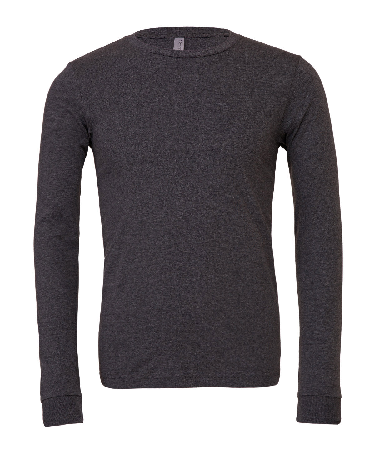 Tryck din logga på T-shirts från Bella Canvas - Anpassa Unisex CVC t-shirt med lång ärm i ljung i färgen för företag, föreningar och privatpersoner