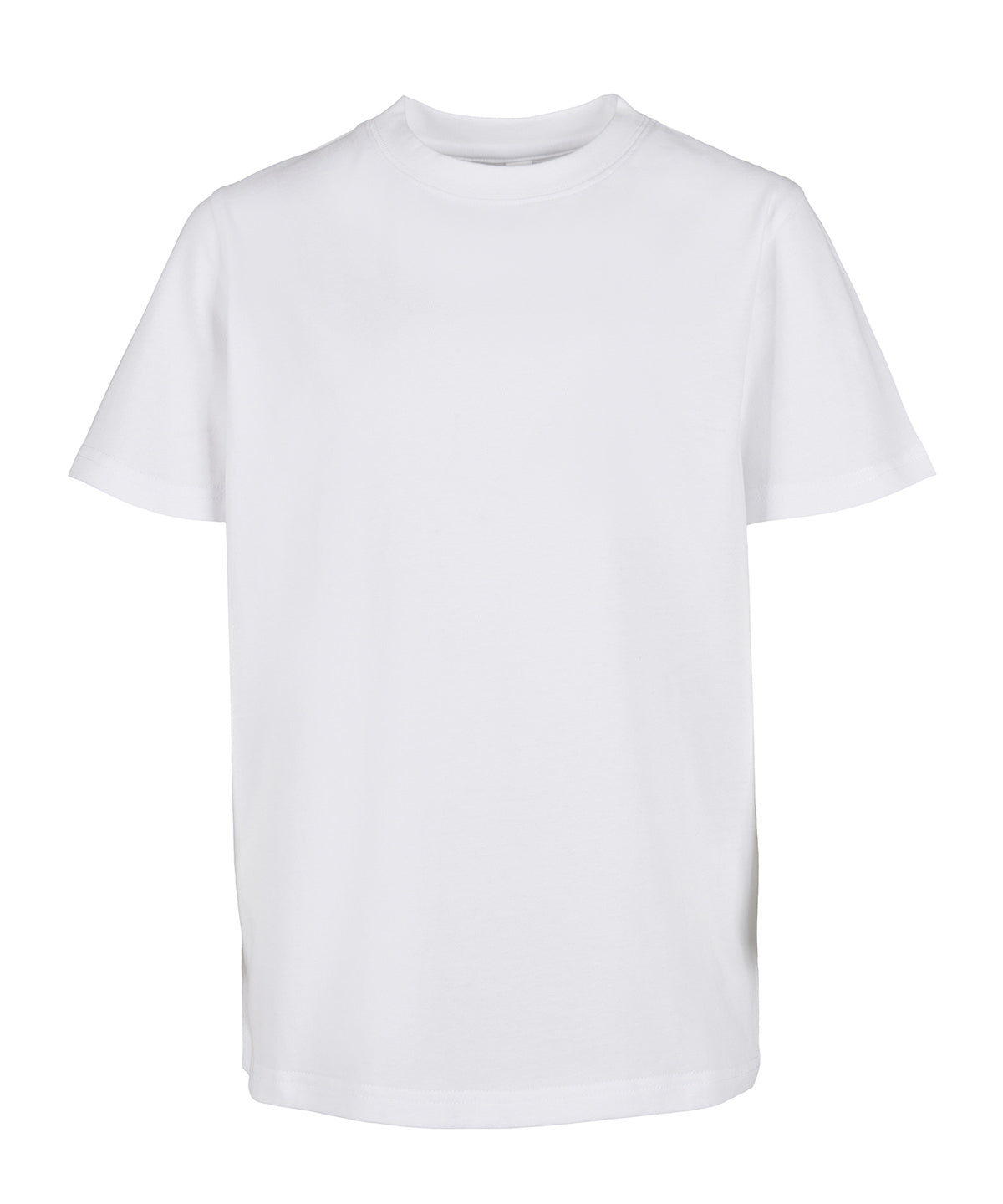 Tryck din logga på T-shirts från Build Your Brand - Anpassa Bas t-shirt för barn 2.0 i färgen Vit för företag, föreningar och privatpersoner
