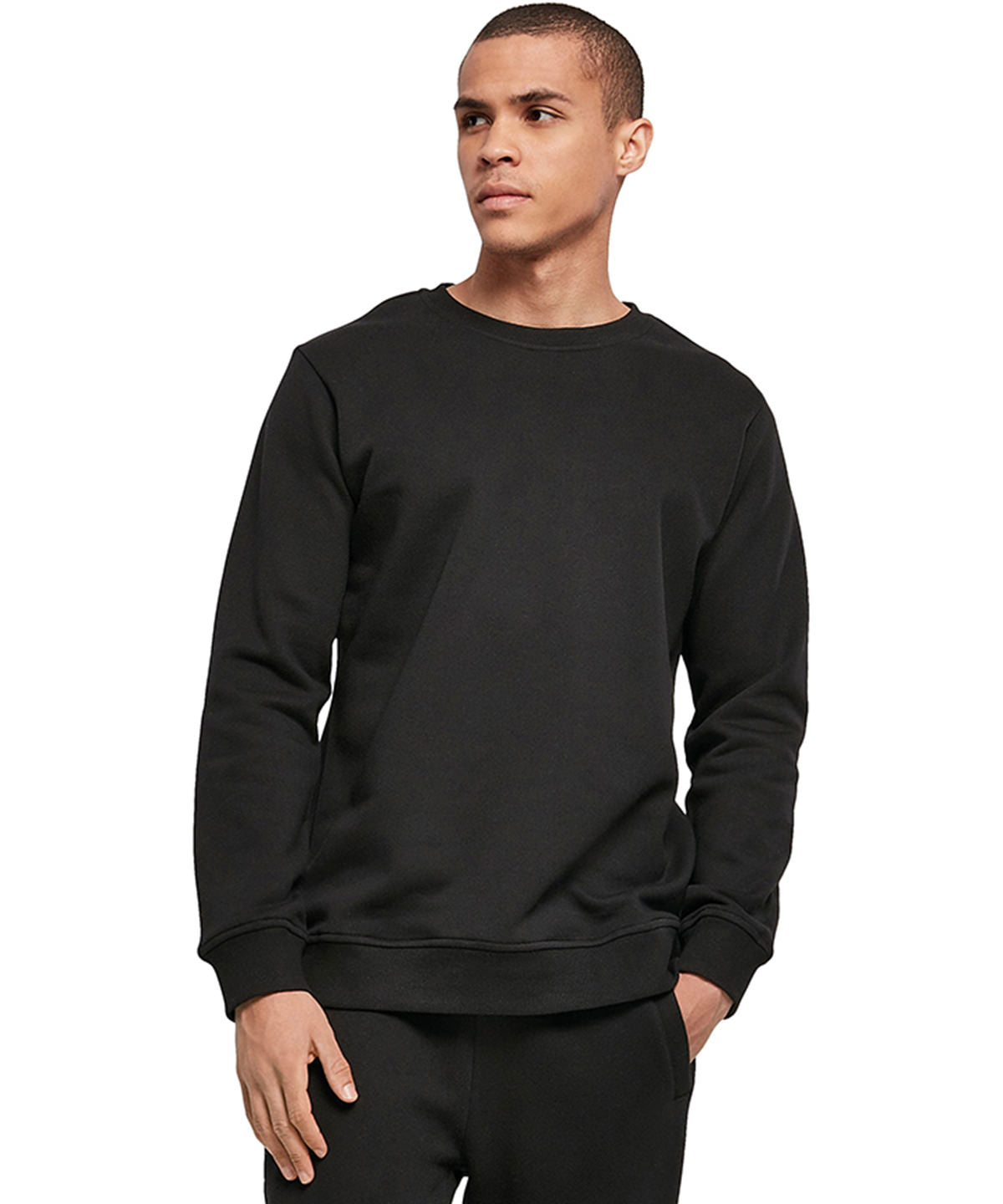 Tryck din logga på Sweatshirts från Build Your Brand - Anpassa Ekologisk basbesättning i färgen för företag, föreningar och privatpersoner