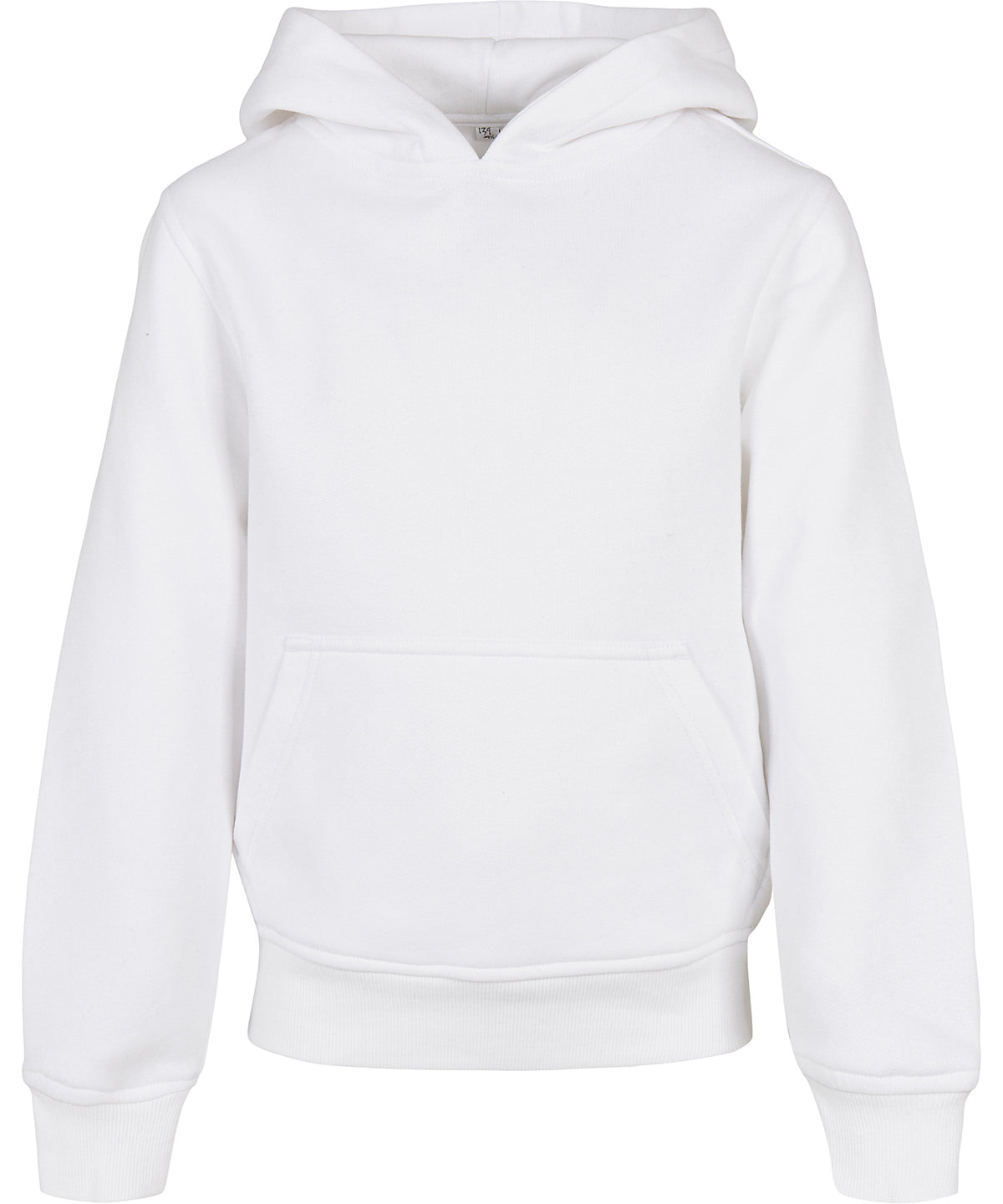 Tryck din logga på Hoodies från Build Your Brand - Anpassa Ekologisk hoodie Bas för barn i färgen Vit för företag, föreningar och privatpersoner
