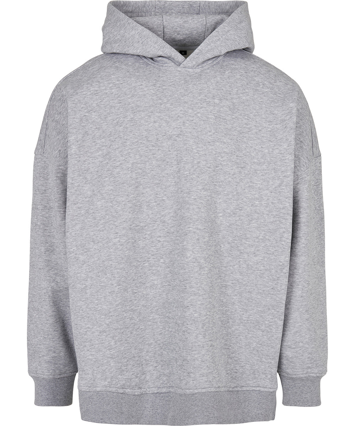 Tryck din logga på Hoodies från Build Your Brand - Anpassa Huvtröja med överdimensionerad ärm i färgen Mellangrå för företag, föreningar och privatpersoner