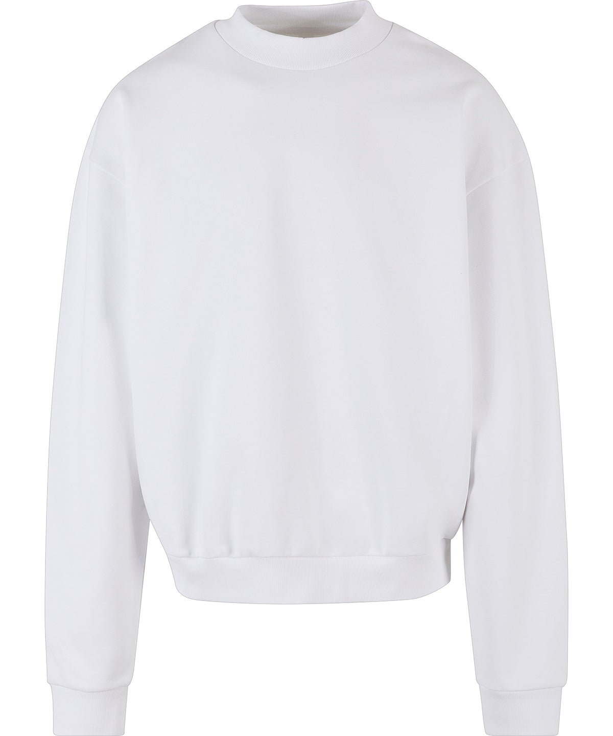Tryck din logga på Sweatshirts från Build Your Brand - Anpassa Rund hals i ultratung bomull i färgen Vit för företag, föreningar och privatpersoner