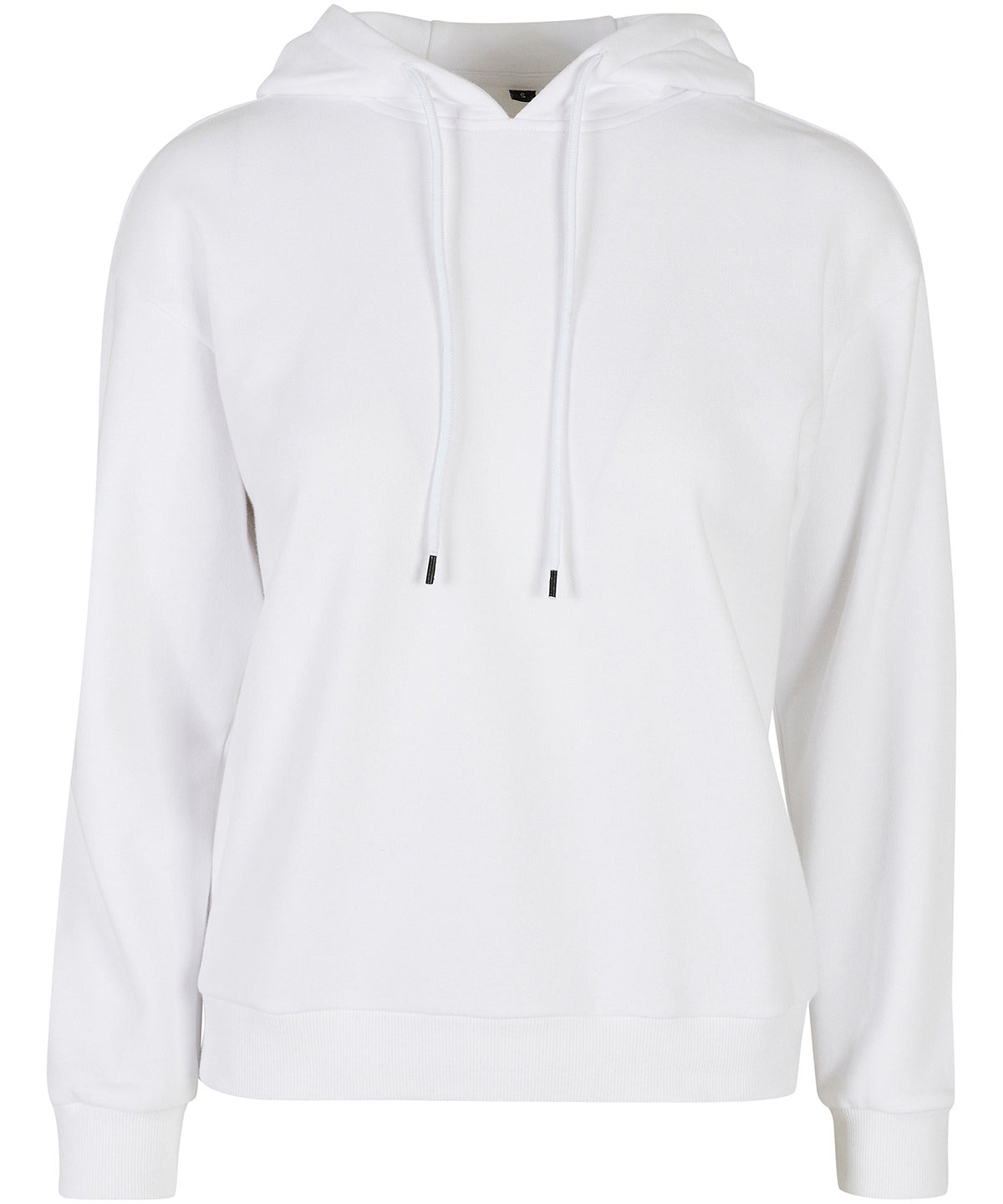Tryck din logga på Hoodies från Build Your Brand - Anpassa Dam vardagshoodie i färgen Vit för företag, föreningar och privatpersoner