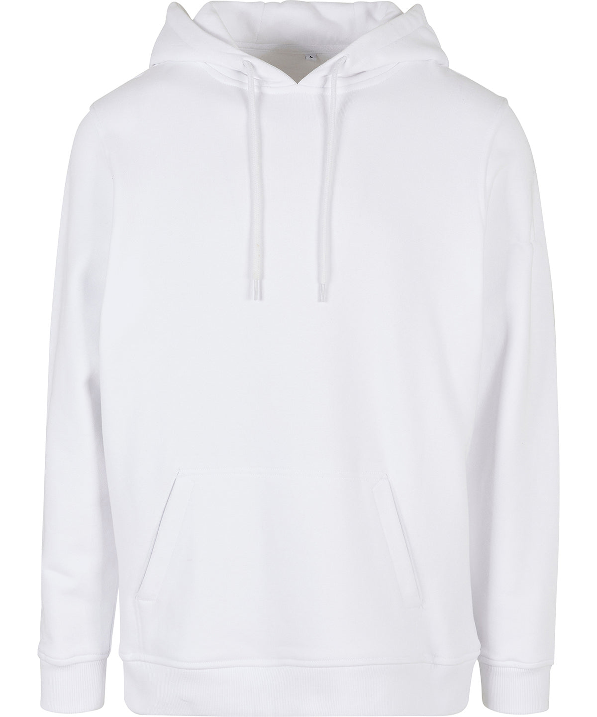 Tryck din logga på Hoodies från Build Your Brand - Anpassa Ultra-tung vanlig huvtröja i färgen Vit för företag, föreningar och privatpersoner