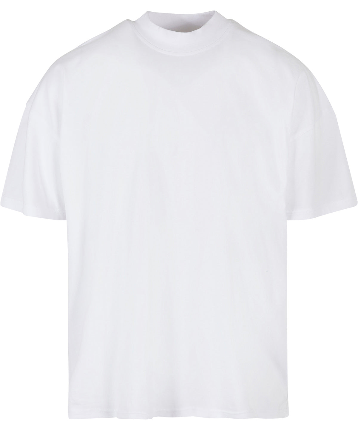 Tryck din logga på T-shirts från Build Your Brand - Anpassa T-shirt med överdimensionerad hals i färgen Vit för företag, föreningar och privatpersoner