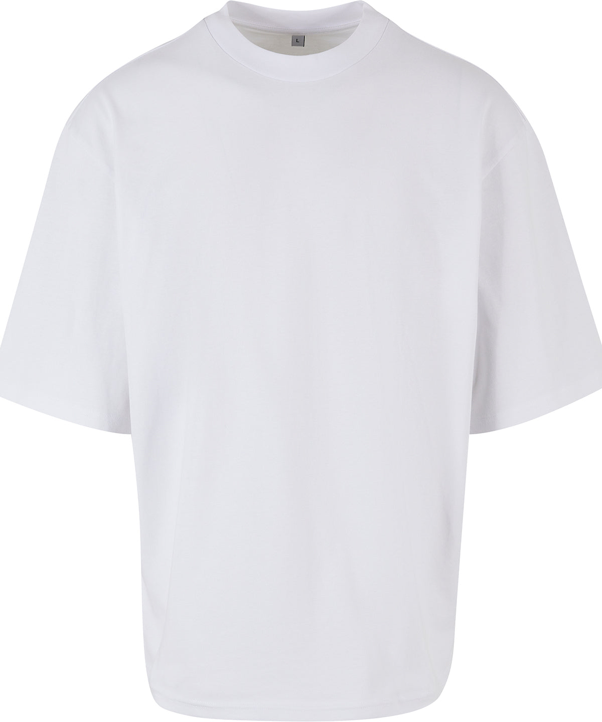 Tryck din logga på T-shirts från Build Your Brand - Anpassa T-shirt med överdimensionerad ärm i färgen Vit för företag, föreningar och privatpersoner