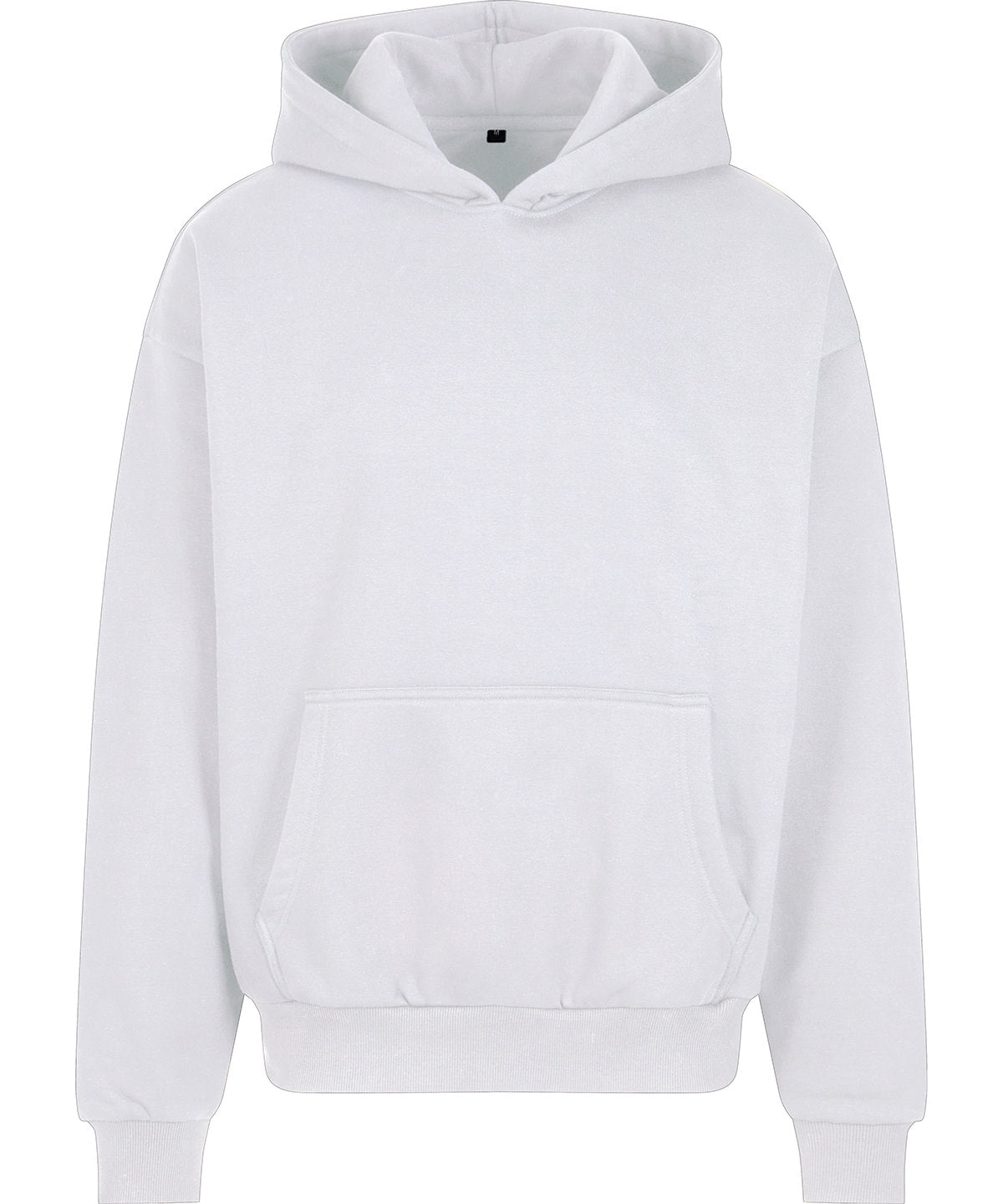 Tryck din logga på Hoodies från Build Your Brand - Anpassa Ultra-tung överdimensionerad huvtröja i färgen Vit för företag, föreningar och privatpersoner