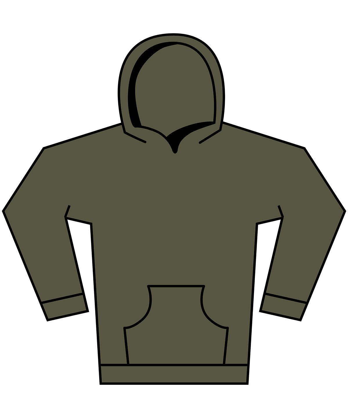Tryck din logga på Hoodies från Build Your Brand - Anpassa Vintage heavy hoodie i färgen Oliv för företag, föreningar och privatpersoner